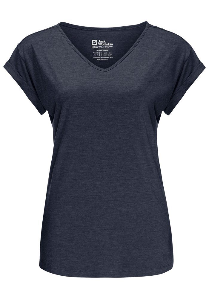 Jack Wolfskin Shirt met V-hals CORAL COAST T W