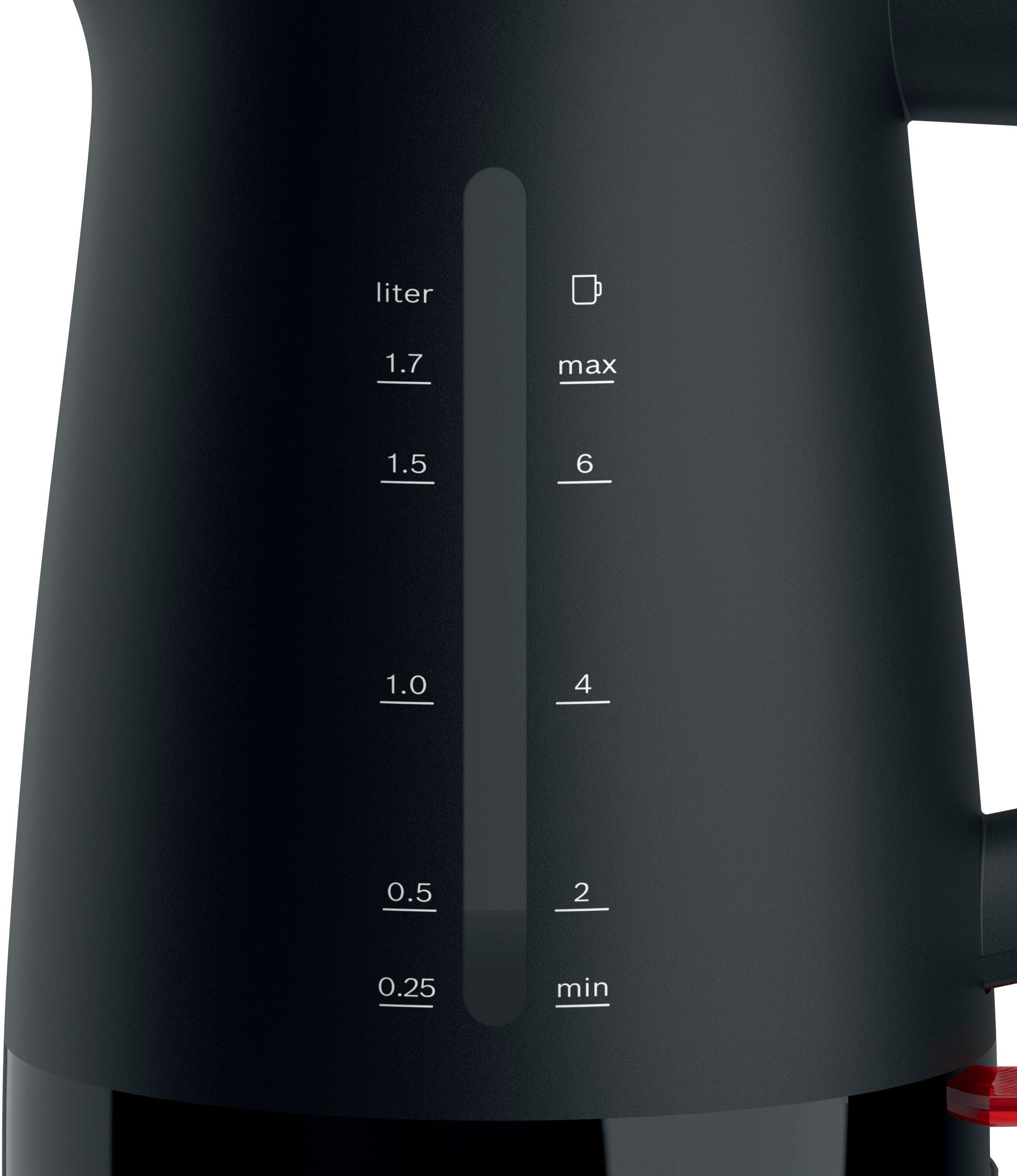 BOSCH Waterkoker MyMoment TWK3M123, 1,7 l, Automatische uitschakeling, kopjesweergave, aan beide kanten waterniveauaanduiding