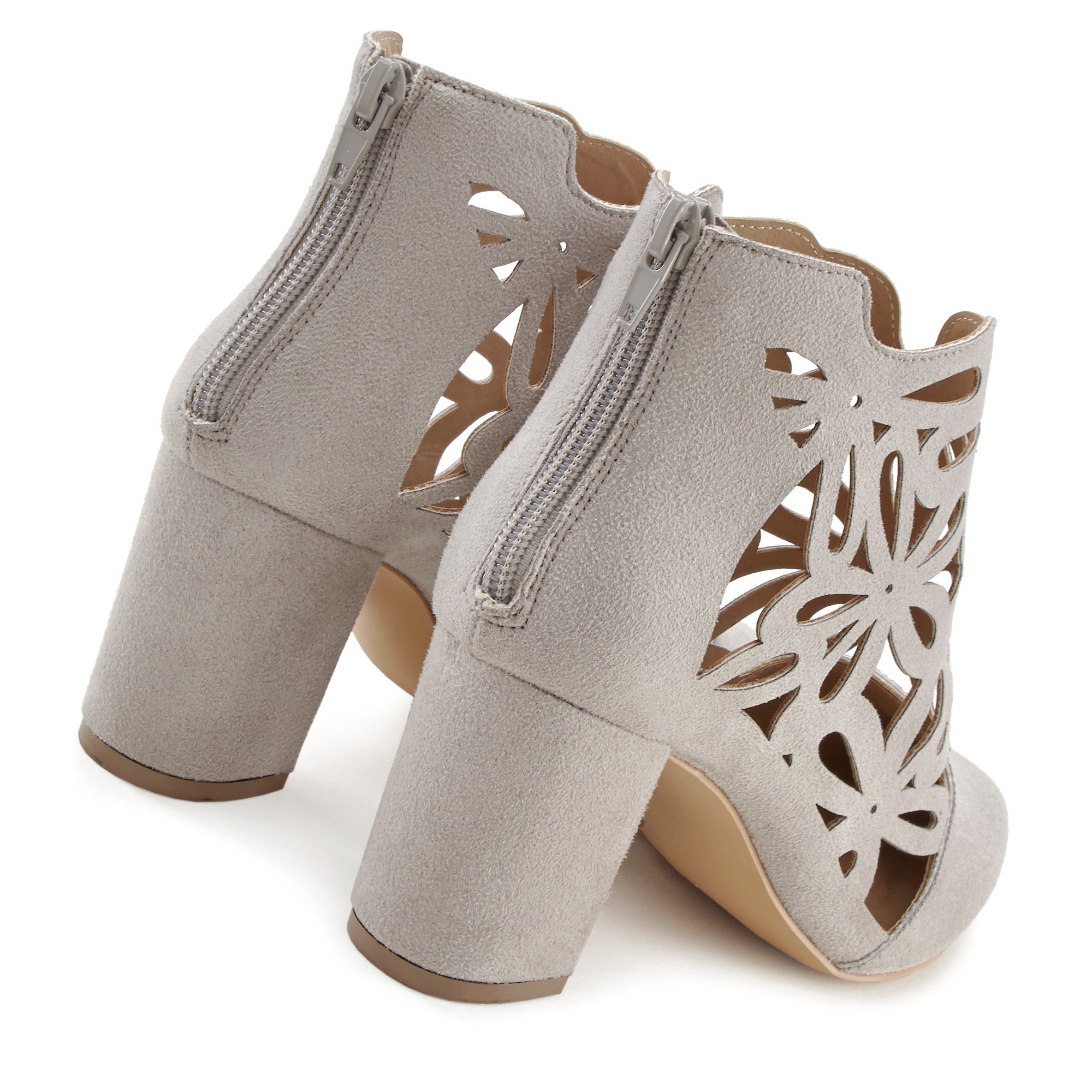 Lascana Highheel-laarsjes met vrouwelijke punt en blokhak, ankle boot, laars