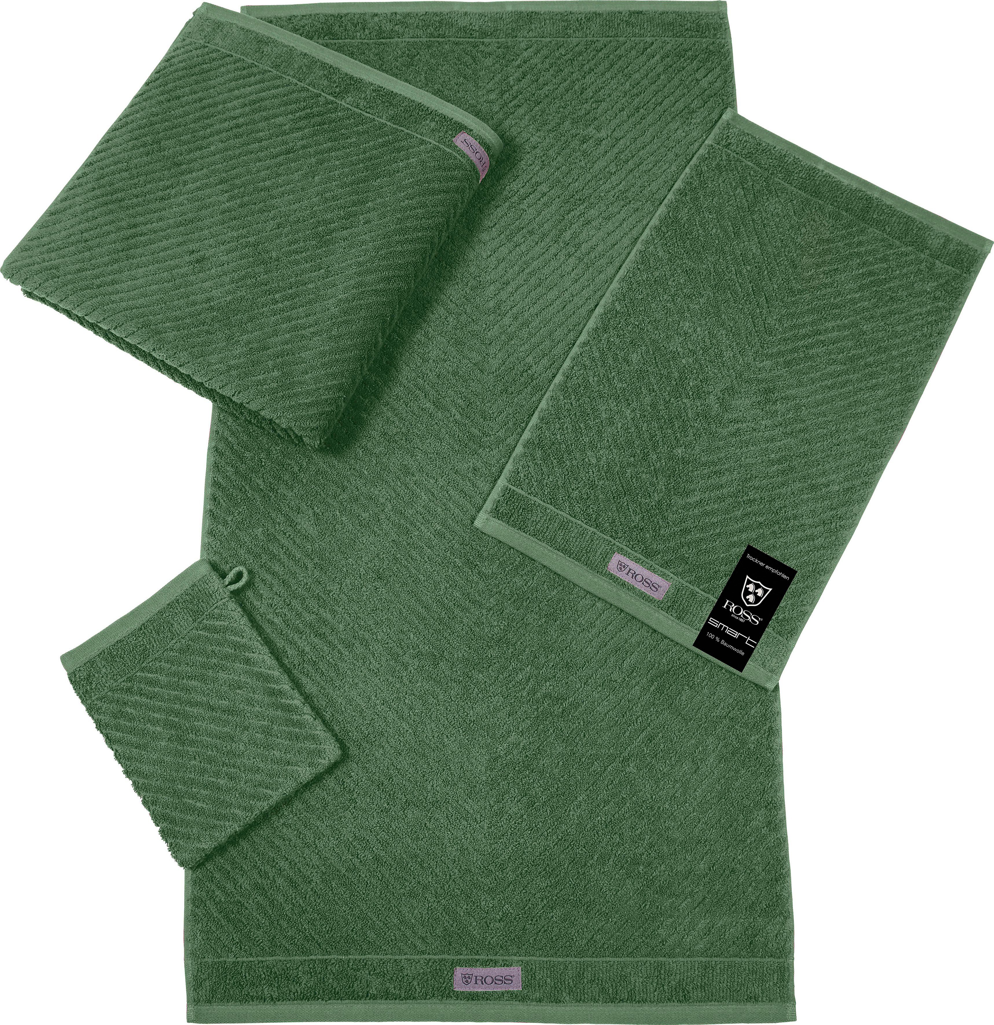 ROSS Douchelaken Smart Uni-rib met velourslabel (1 stuk)