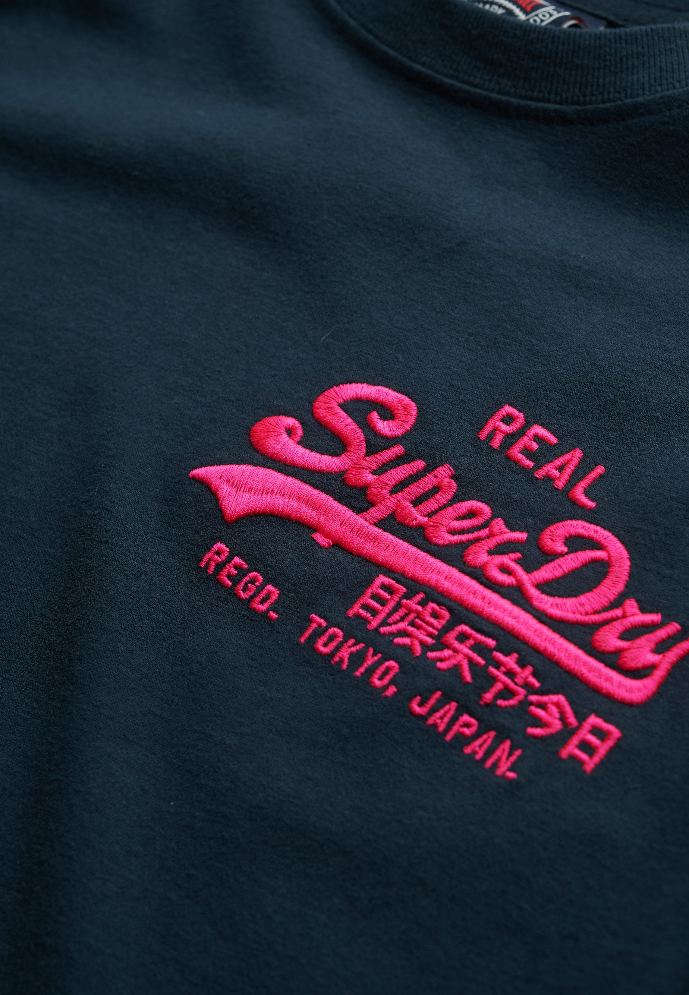 Superdry Shirt met ronde hals VL EMBROIDERED RELAXED TEE