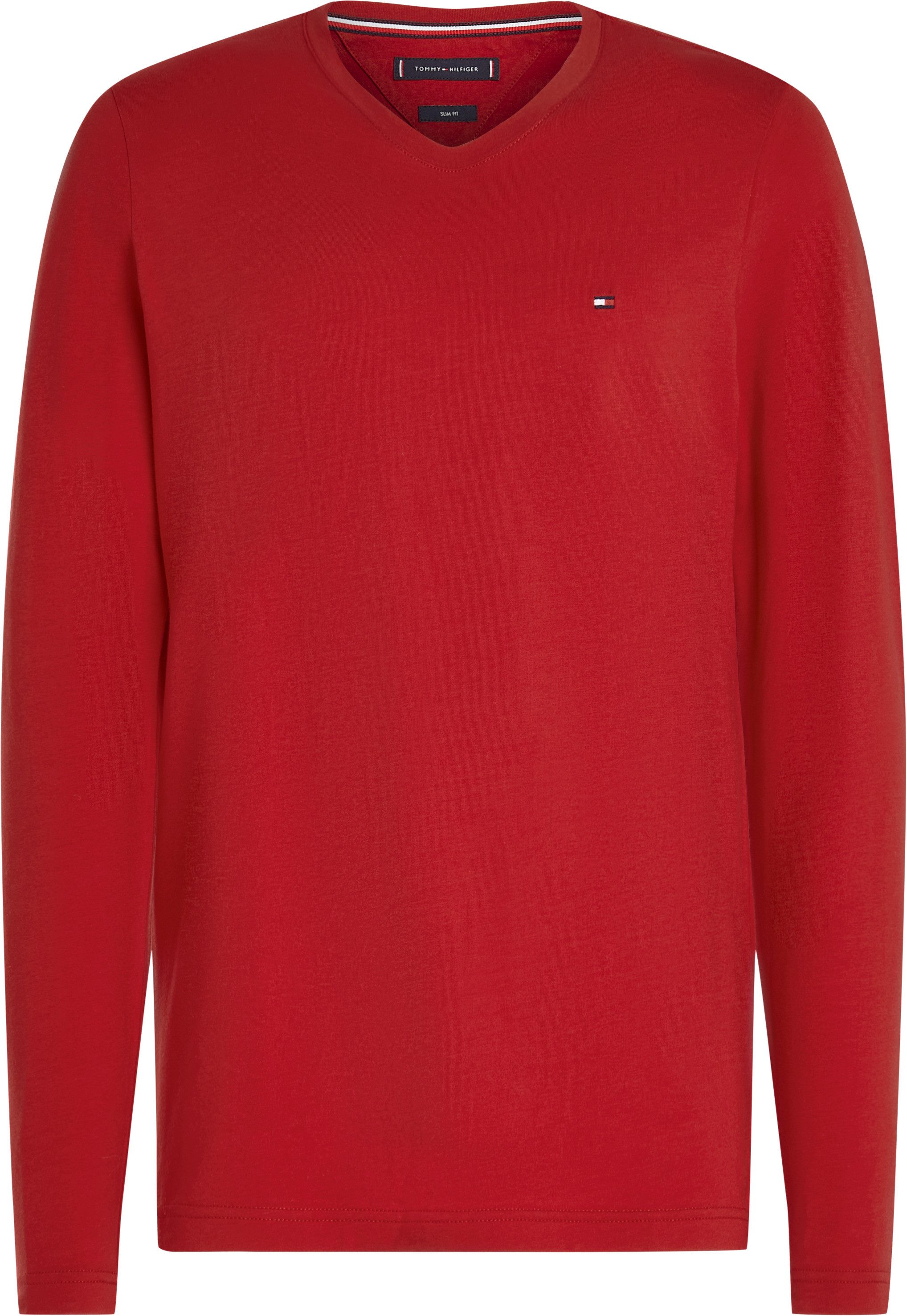 Tommy Hilfiger Shirt met lange mouwen STRETCH SLIM FIT LONG SLEEVE van biologische katoen-stretch