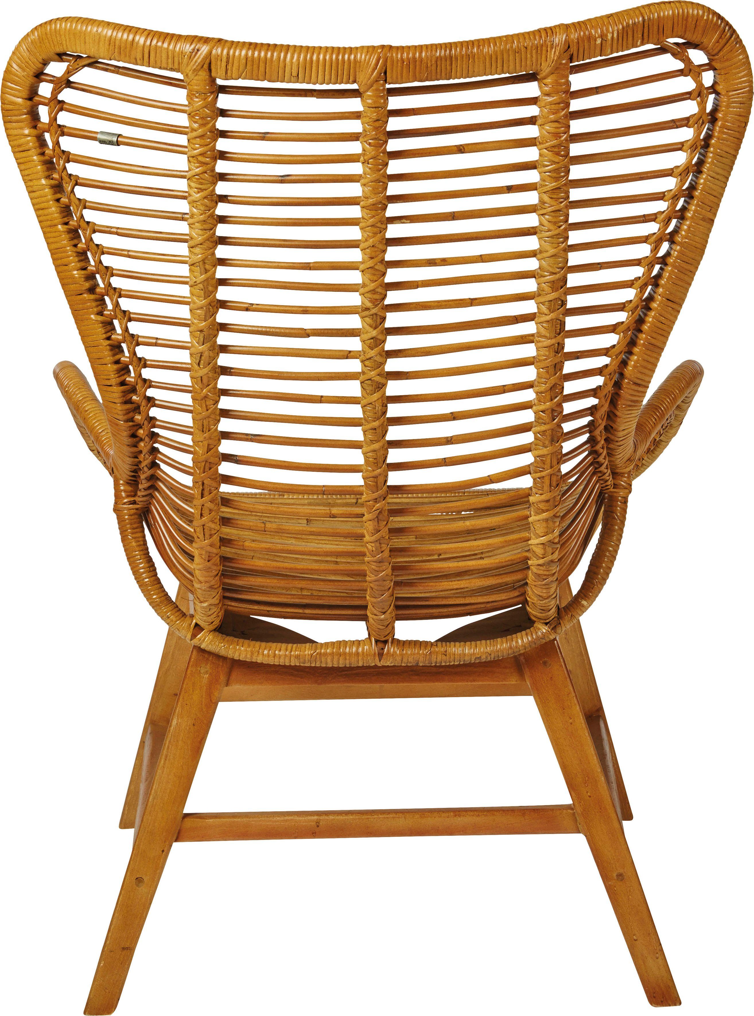 TOM TAILOR HOME Fauteuil T-RATTAN ARMCHAIR Rotanstoel met armleuningen met teakhouten frame, organisch model