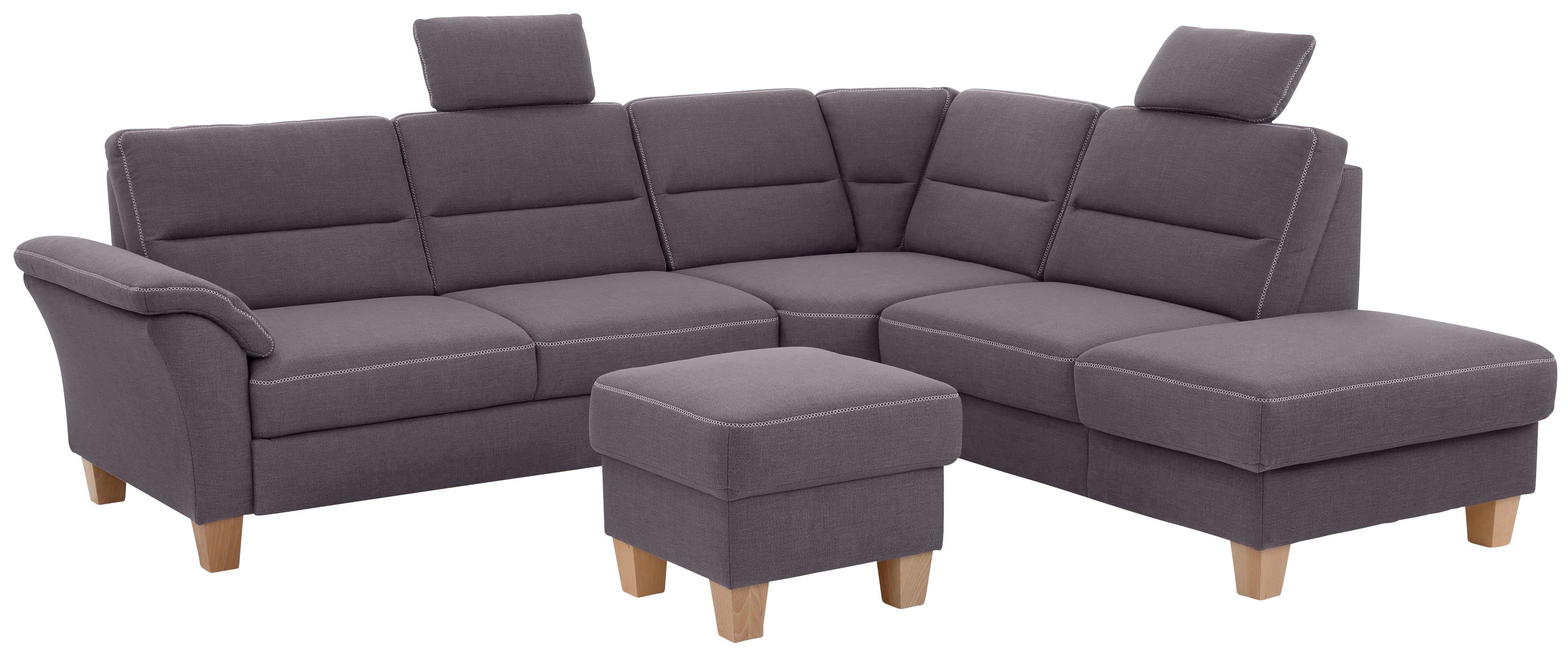 Home affaire Hoekbank Soleo L-model comfortabel door trapezehoek met relaxfunctie, ook met slaapfunctie