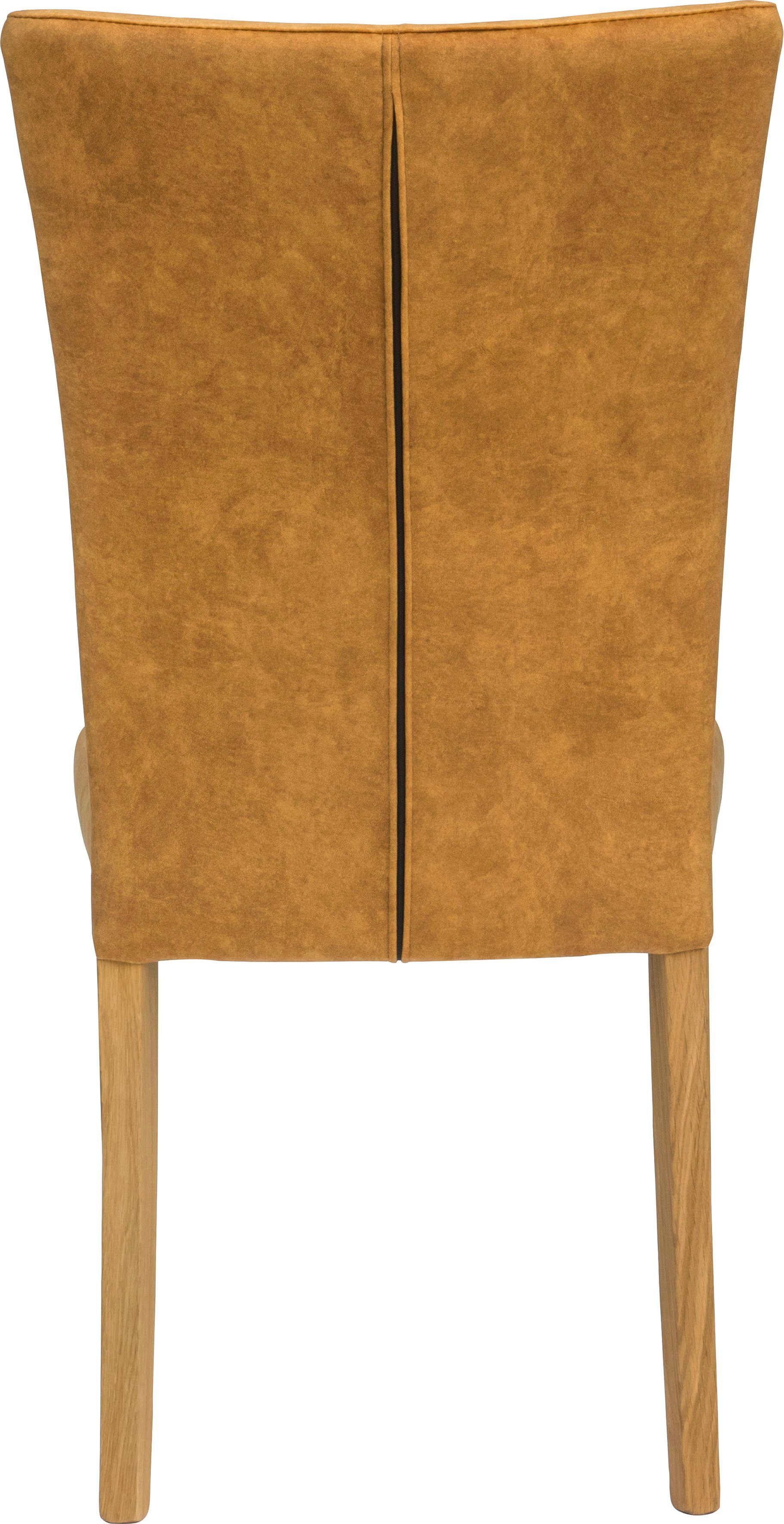 Home affaire Eetkamerstoel Aspen gestoffeerde stoel Massief houten frame, in veel bekledingskwaliteiten landhuis (set, 2 stuks)
