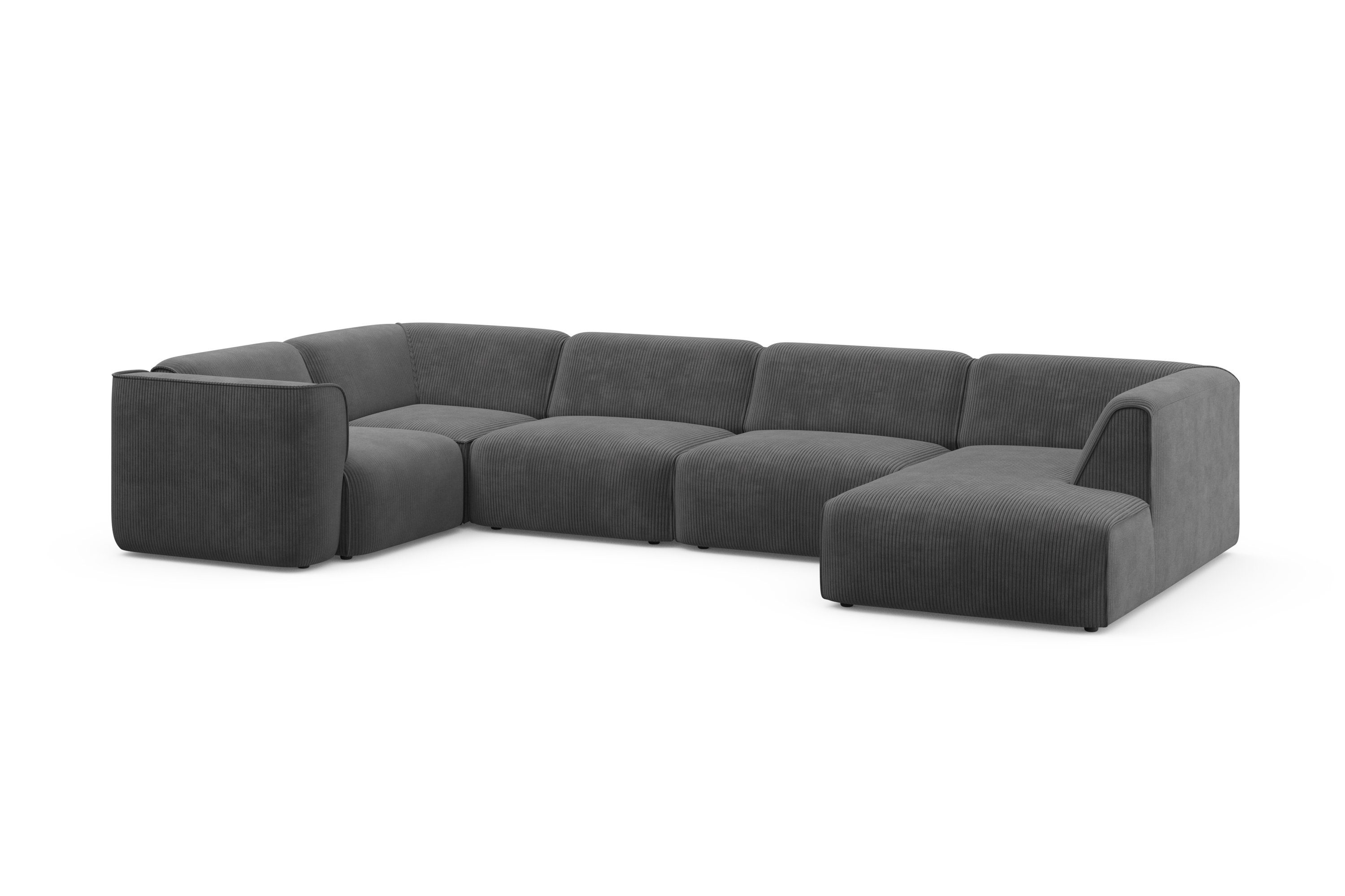 RAUM.ID Zithoek Merid U-vorm, altijd uitbreidbaar met modules, B/D/H: 367/206/70 cm