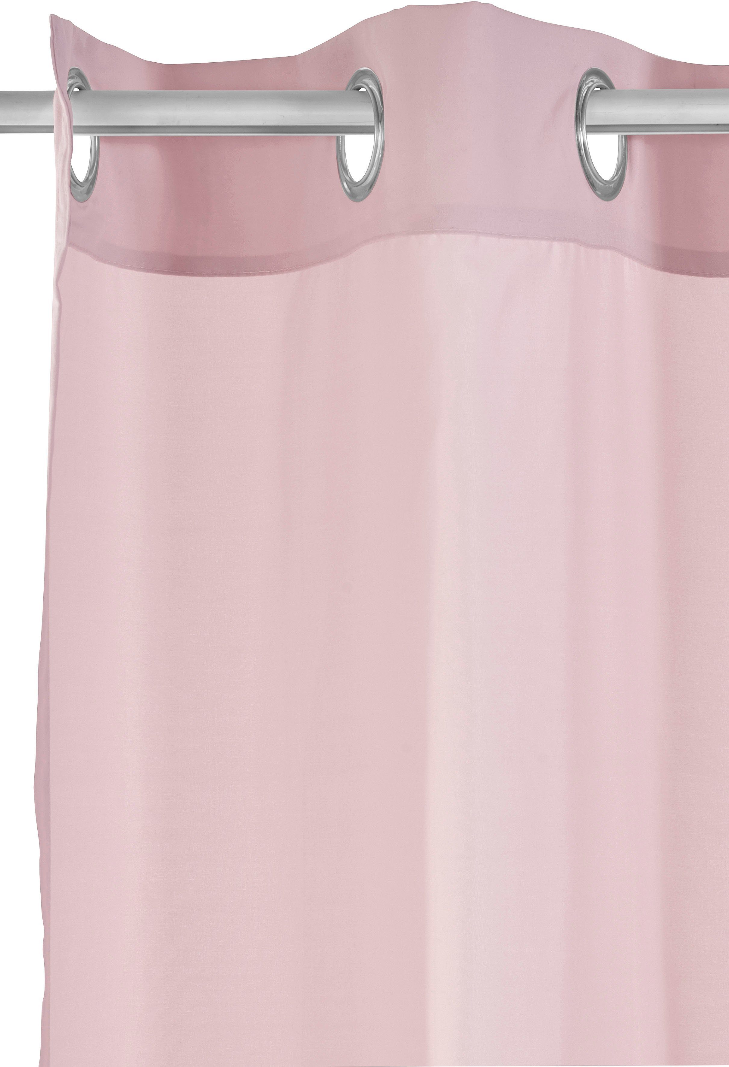 Home affaire Gordijn Parry set van 2, ondoorzichtig, monochroom, basic (2 stuks)
