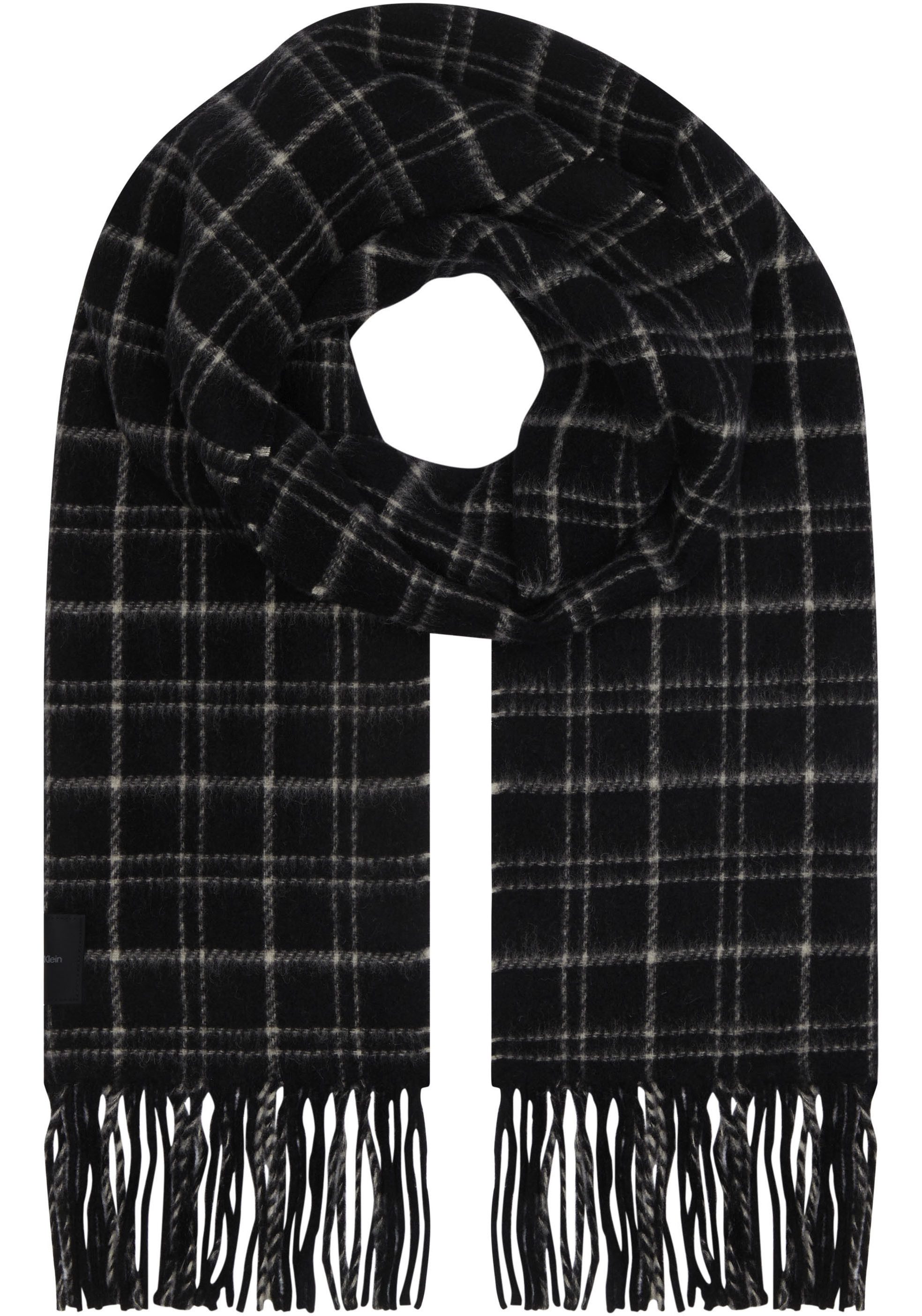 Calvin Klein Sjaal MINI CHECK WOOL SCARF