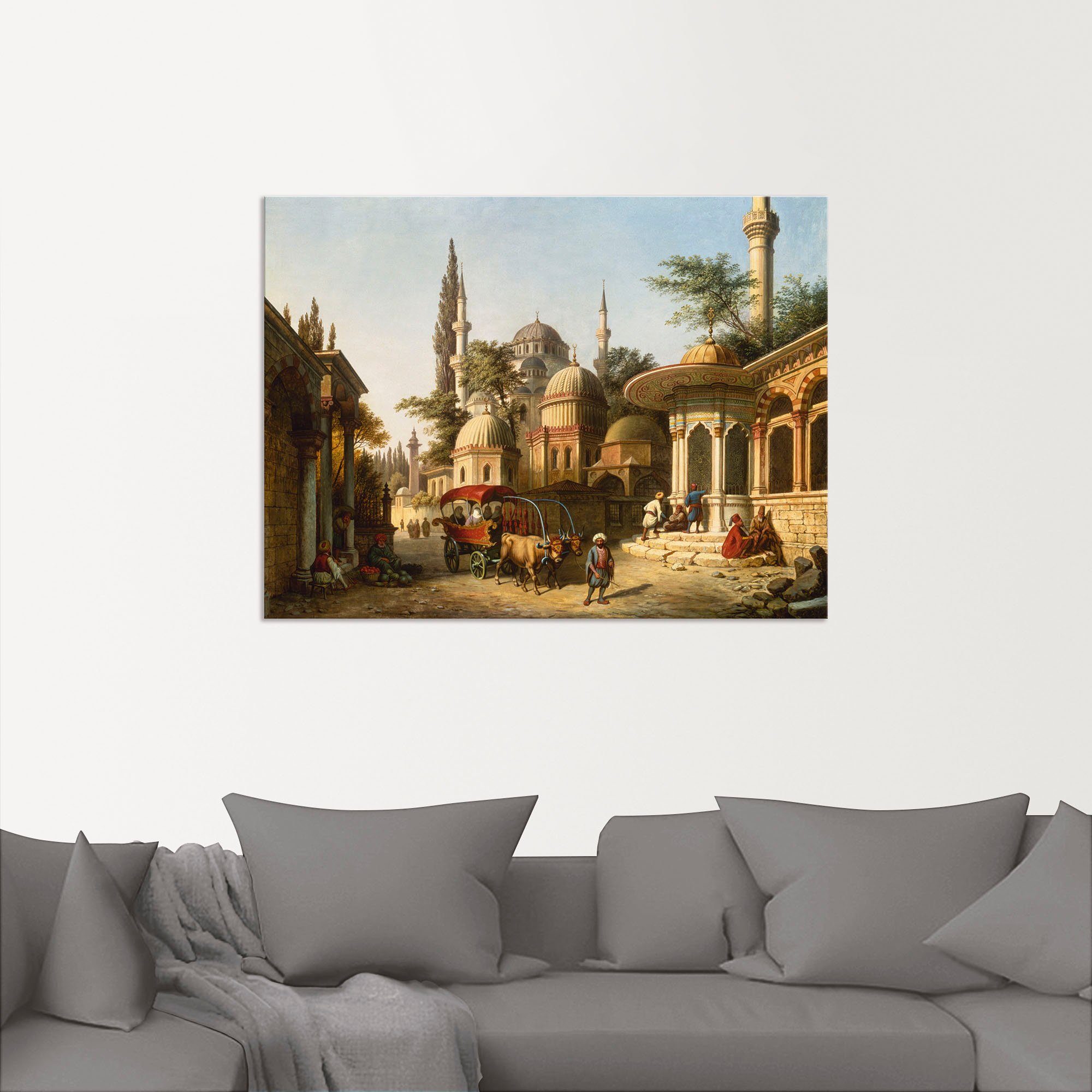 Artland Artprint Aanzicht van een moskee in Istanbul als artprint van aluminium, artprint voor buiten, artprint op linnen, poster in verschillende maten. maten