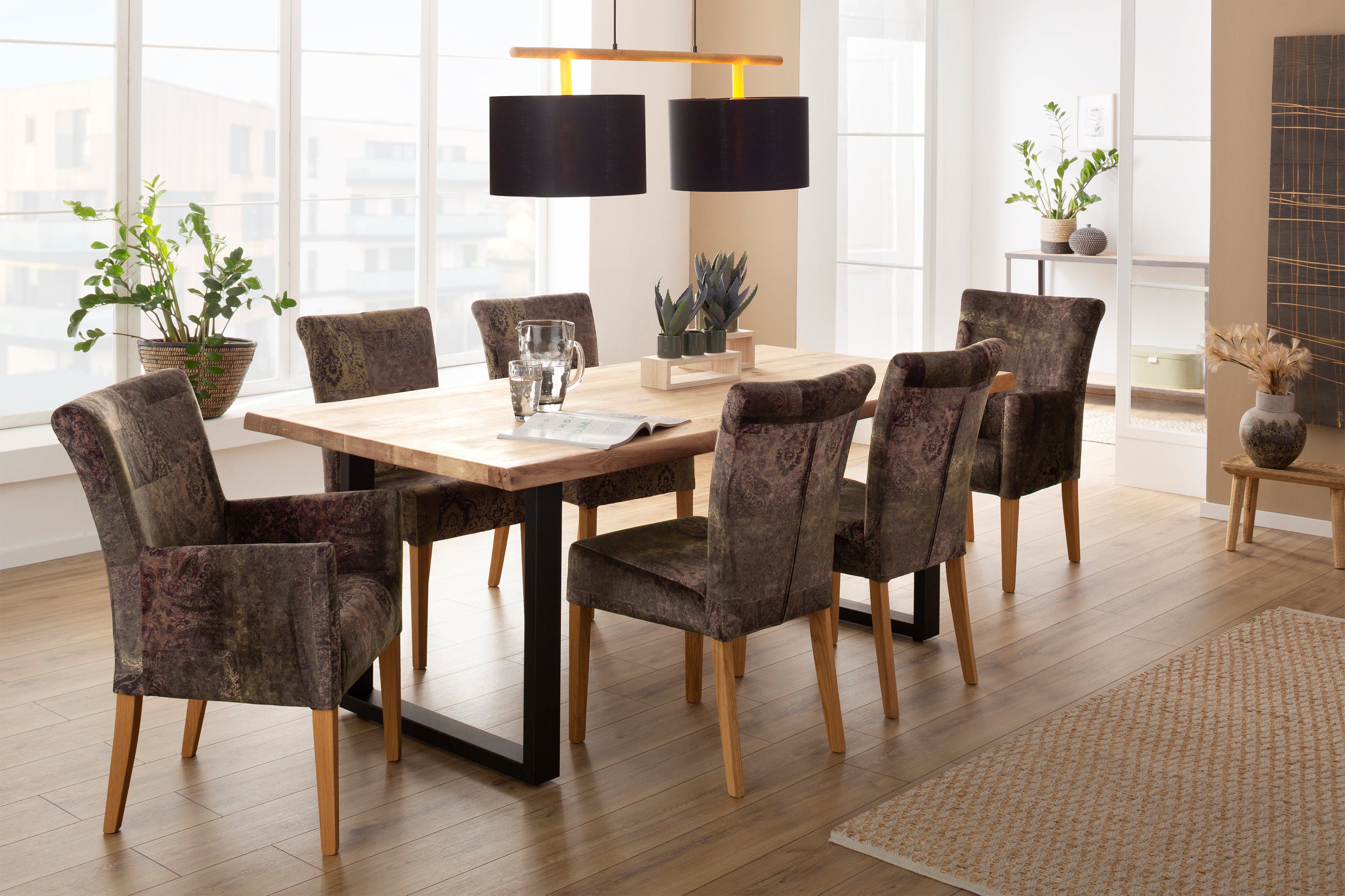 Home affaire Eettafel TRISTAN met boomrand