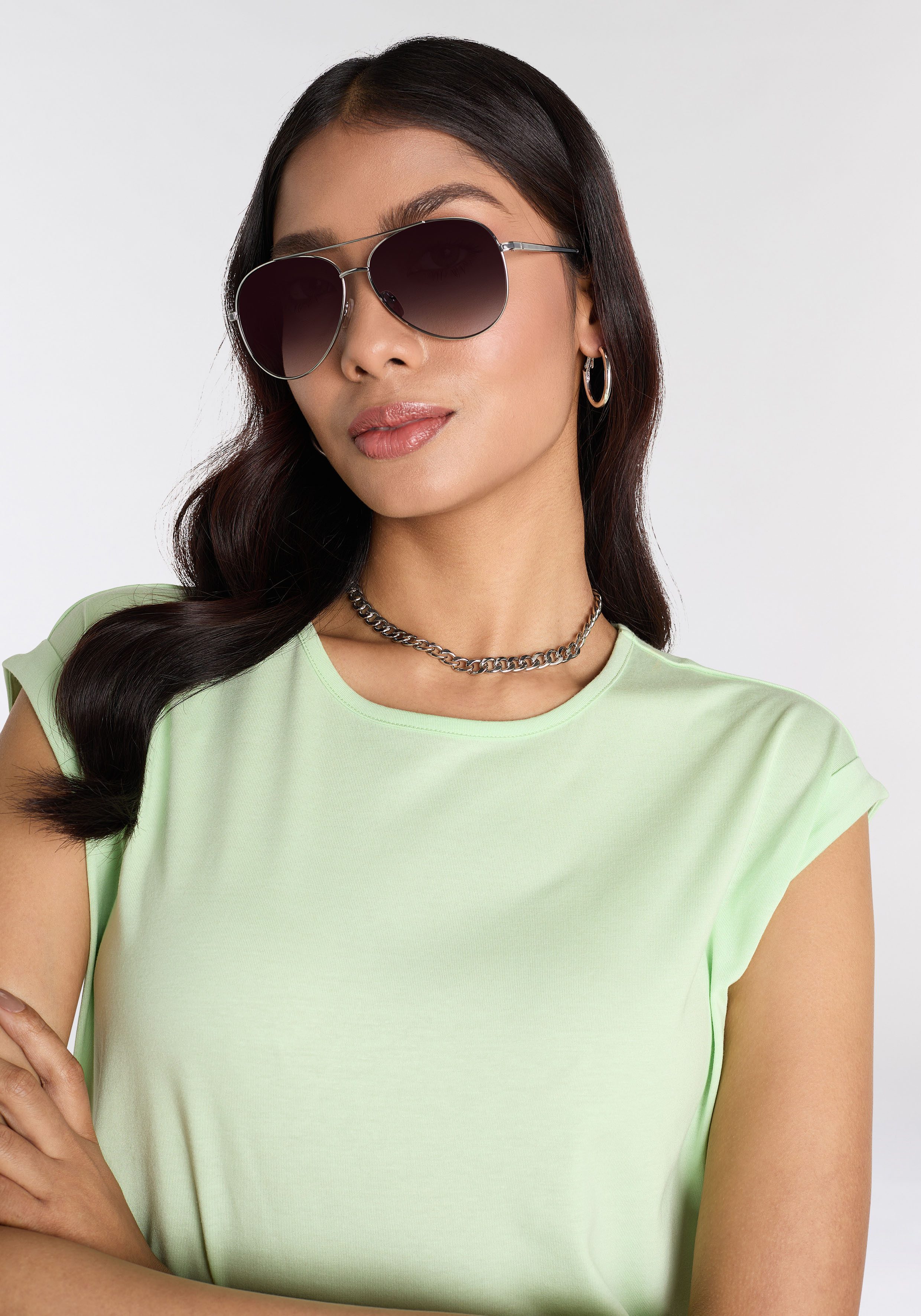 Laura Scott T-shirt in moderne kleuren (4-delig 4-delige set)