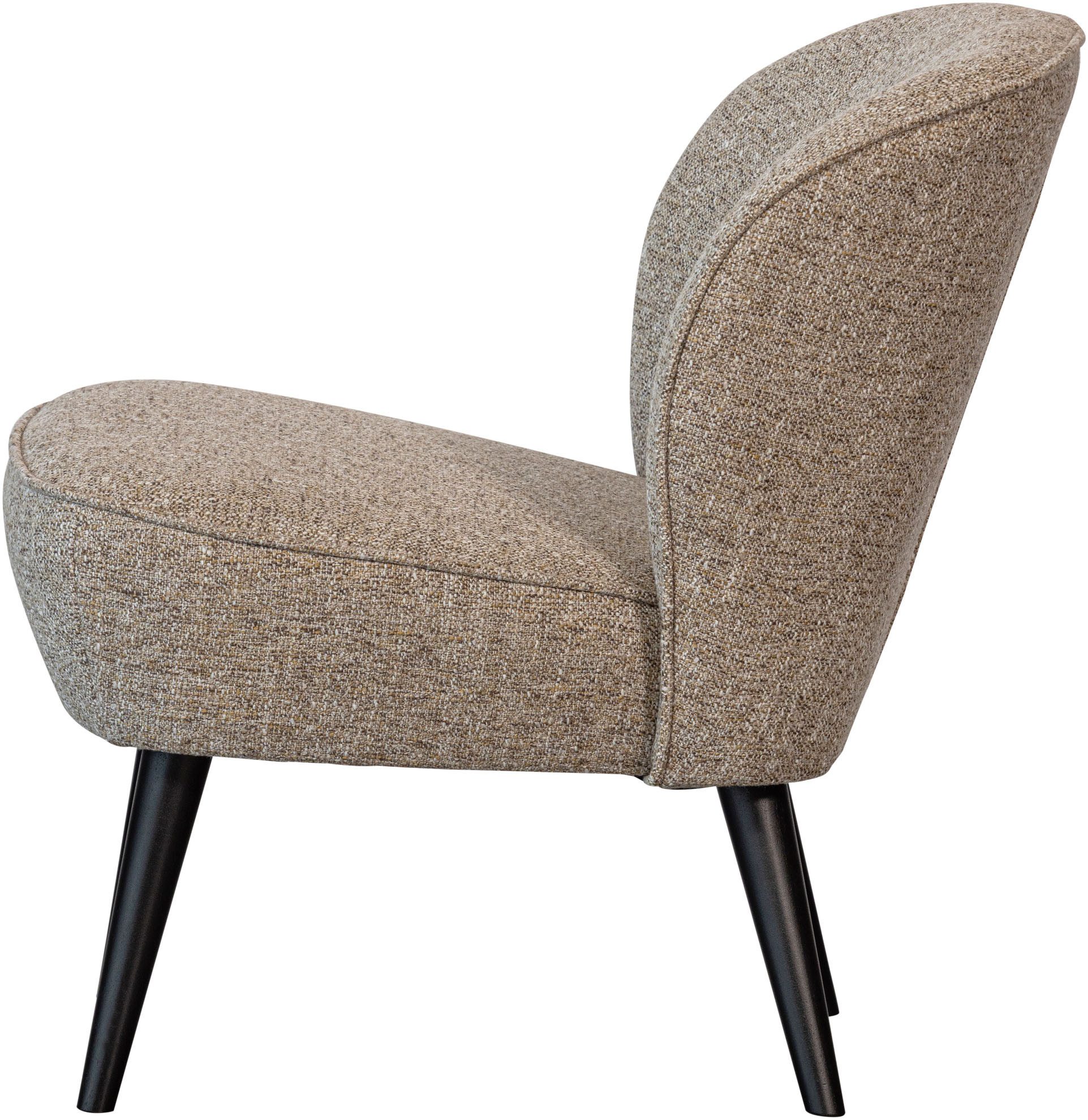 WOOOD Fauteuil Sara zacht gepolsterd, 4-poots onderstel, h 71 cm x b 59 cm
