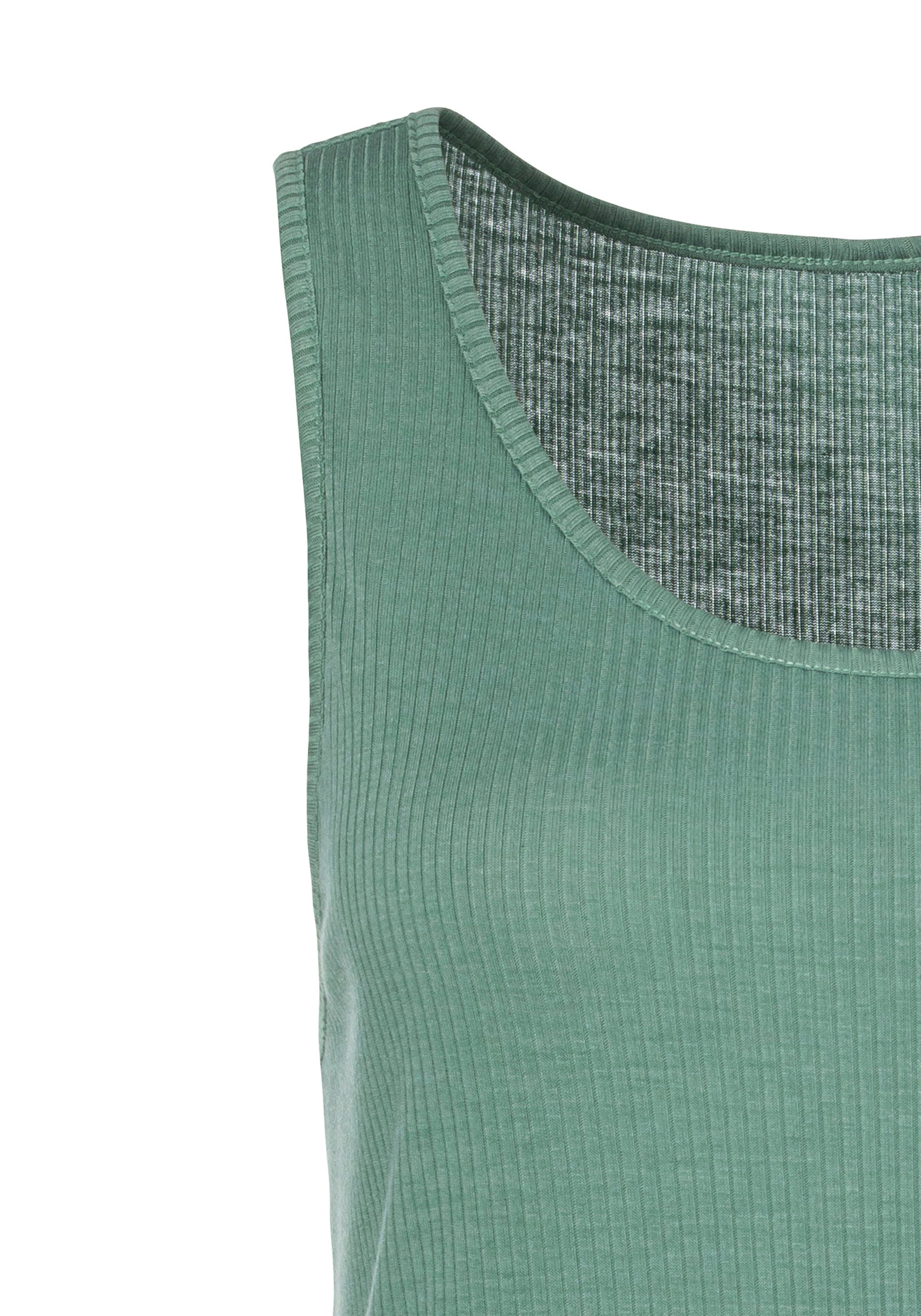 Lascana Nachthemd geribd materiaal met tanktopbandjes