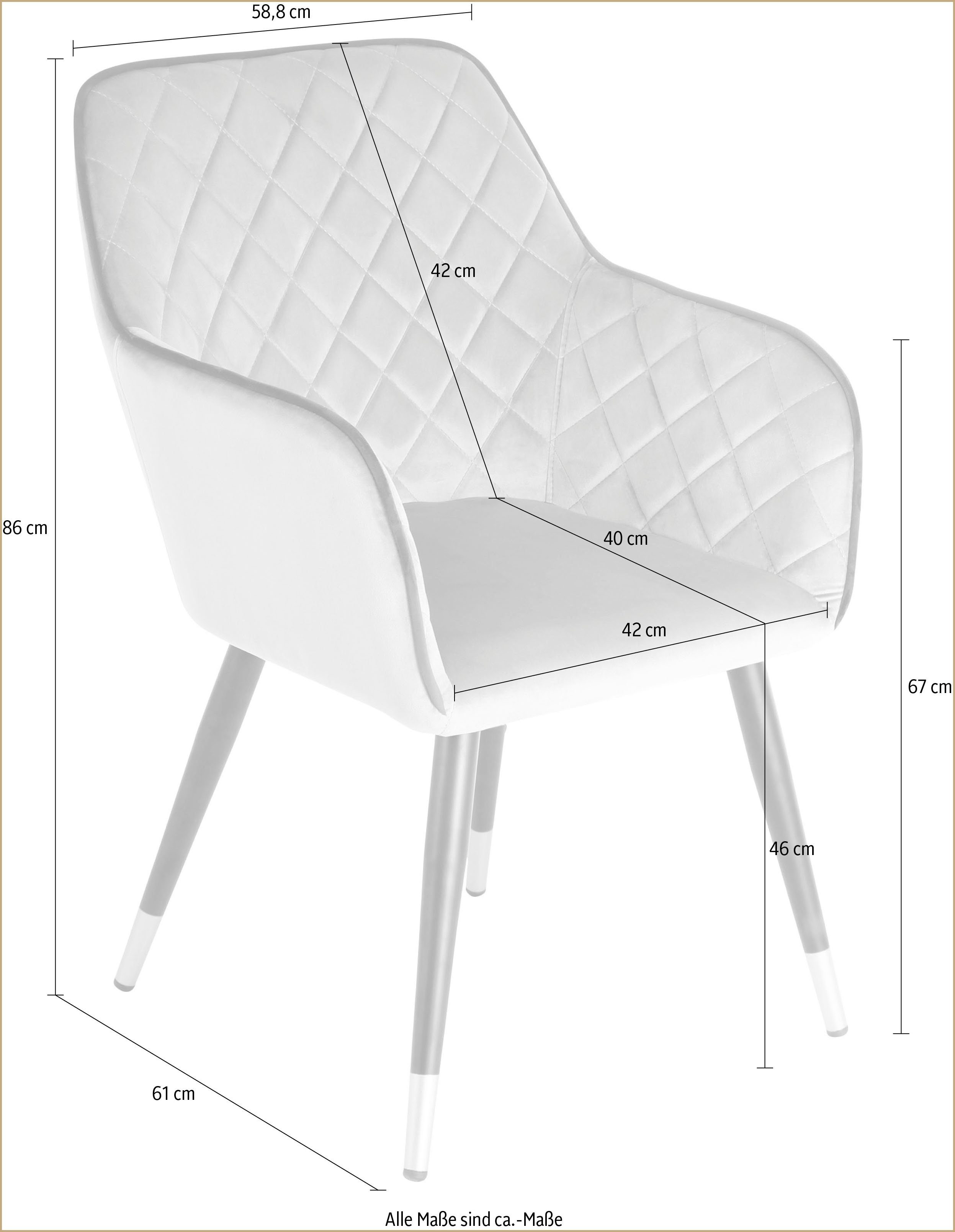 Kayoom Stoel Amino 525, stijlvolle designstoel, elegante uitstraling fluweelzachte bekleding, elegant, glamoureus, elegante uitstraling (1 stuk)