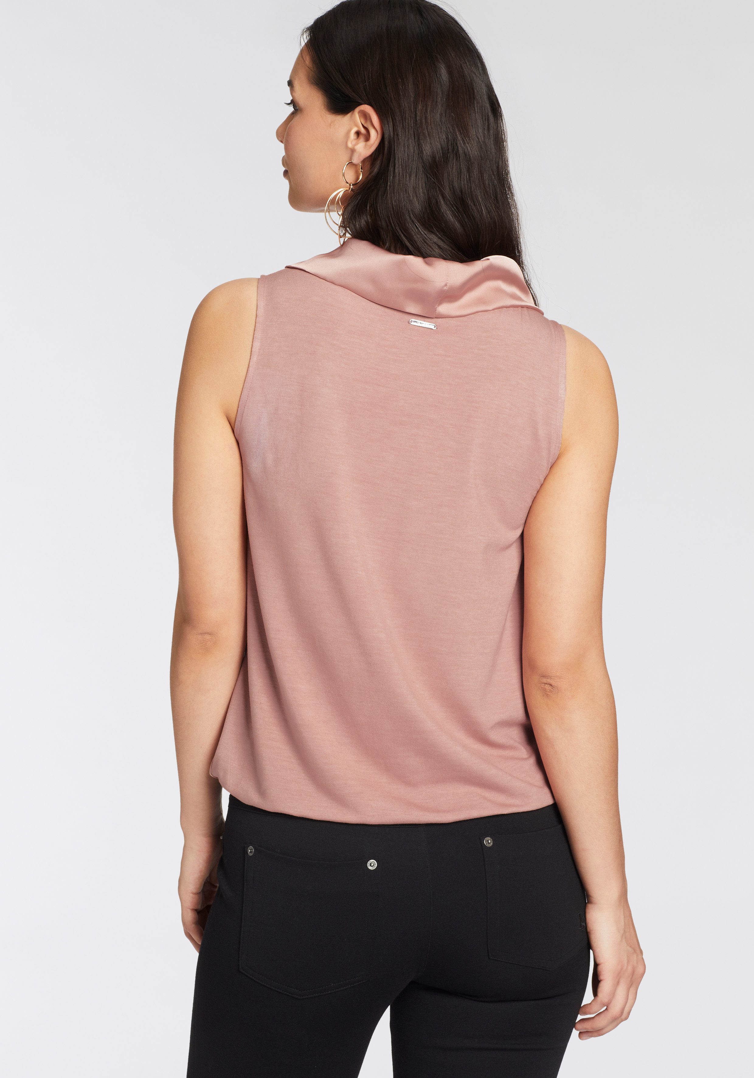 Laura Scott Top van satijn en jersey nieuwe kleuren