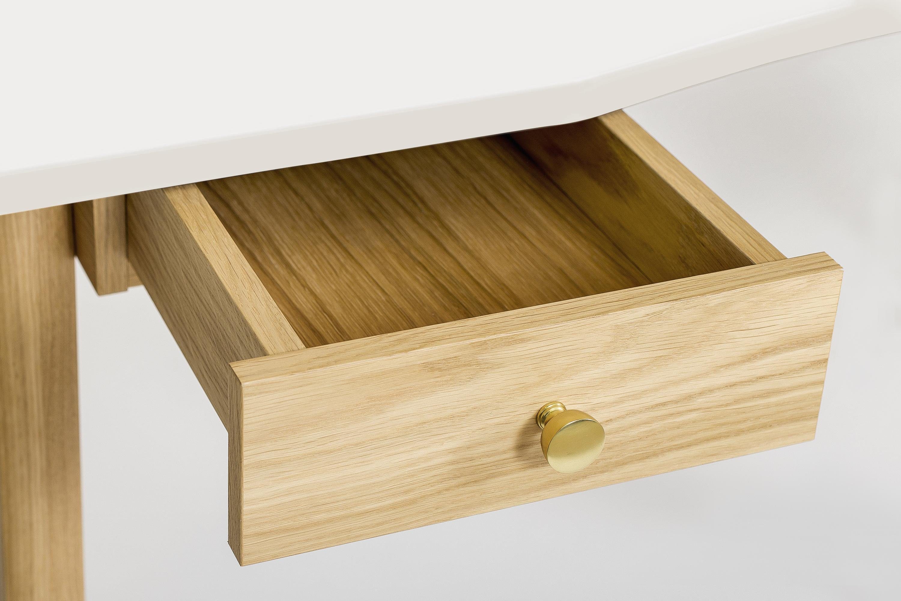 Woodman Bureau Peer in scandinavisch design, tafelpoten van massief eiken