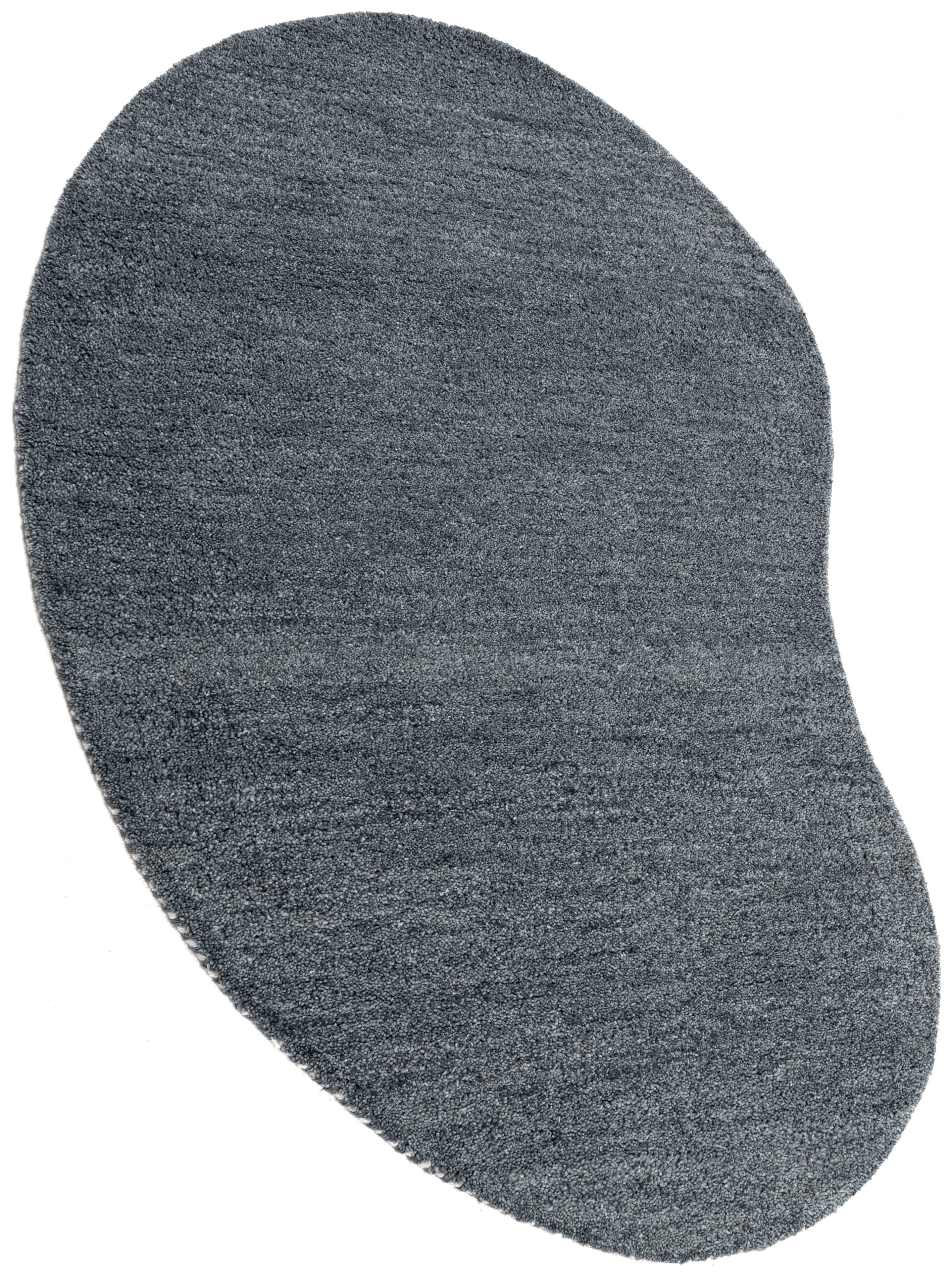 THEKO Wollen kleed Gabbeh uni, Handgeweven vloerkleed, mêlee, zuivere wol, met de hand geweven