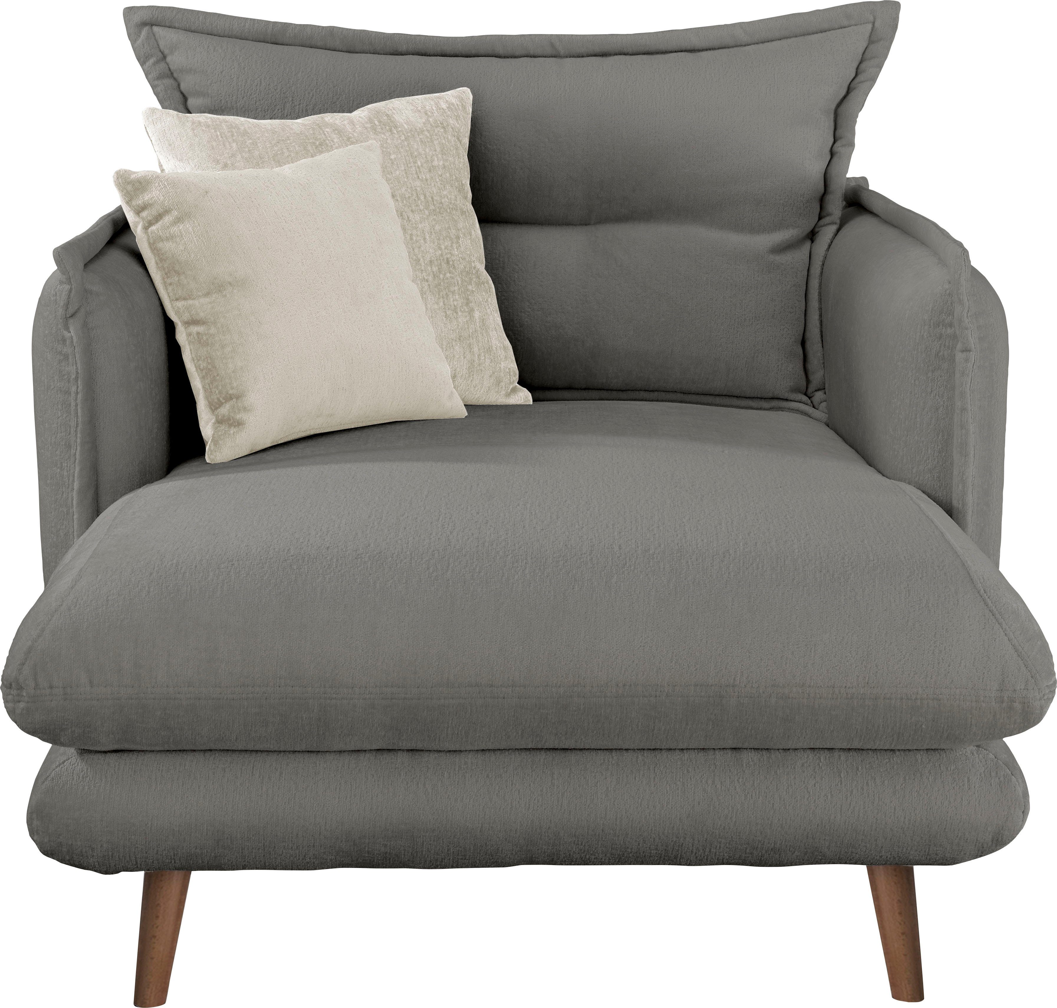 INOSIGN Loveseat LAZIO moderne fauteuil met een comfortabele bekleding, 2 stuks decoratieve sierkussens