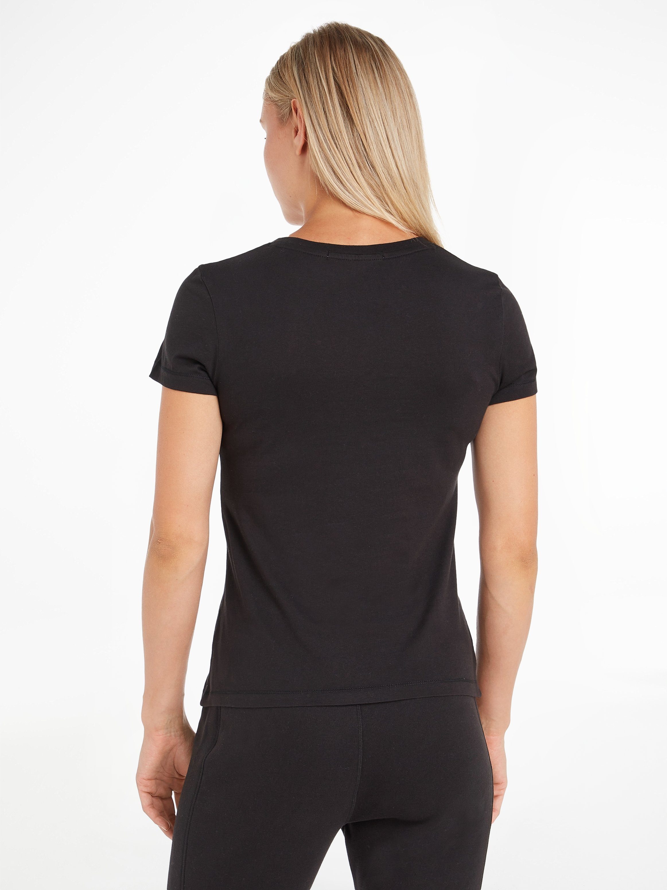 Calvin Klein T-shirt CK EMBROIDERY SLIM TEE met geborduurd ck-logo op borsthoogte