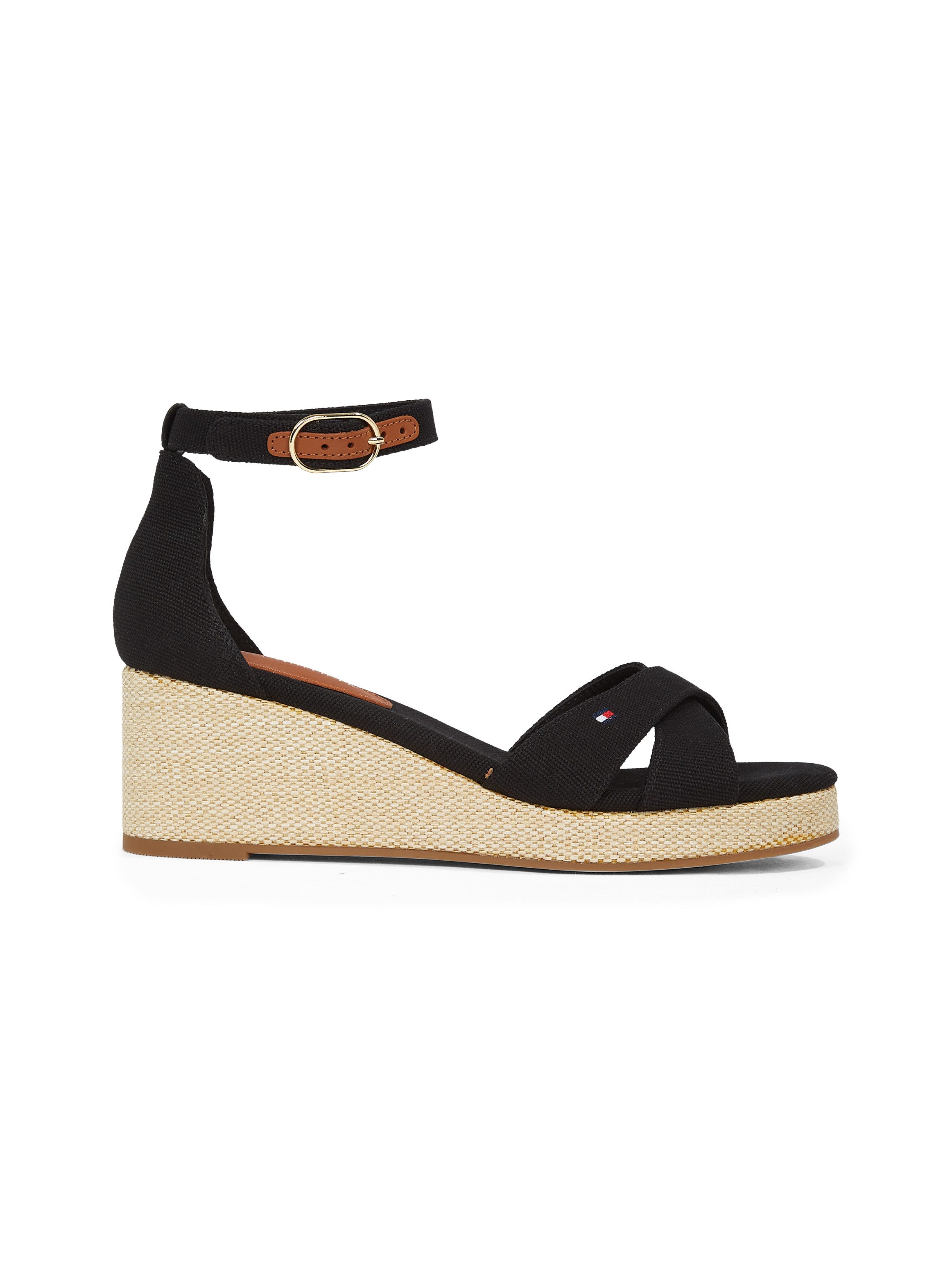 Tommy Hilfiger Sleehaksandaaltjes FLAG CRISS-CROS MID WEDGE ESPAD