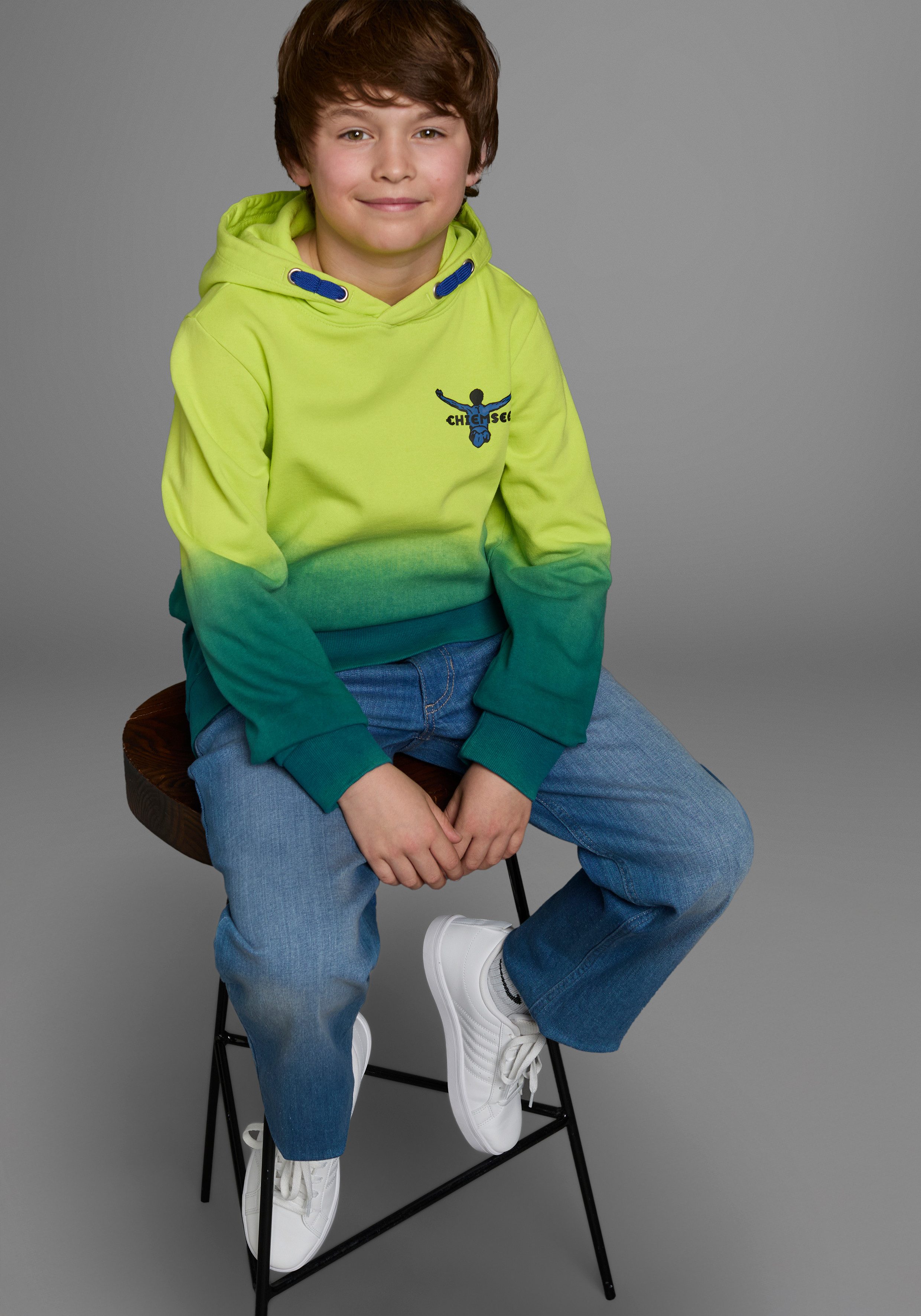 Chiemsee Hoodie LITTLE RAINBOW Lange mouwen, bedrukt, ronde hals, van 100% katoen