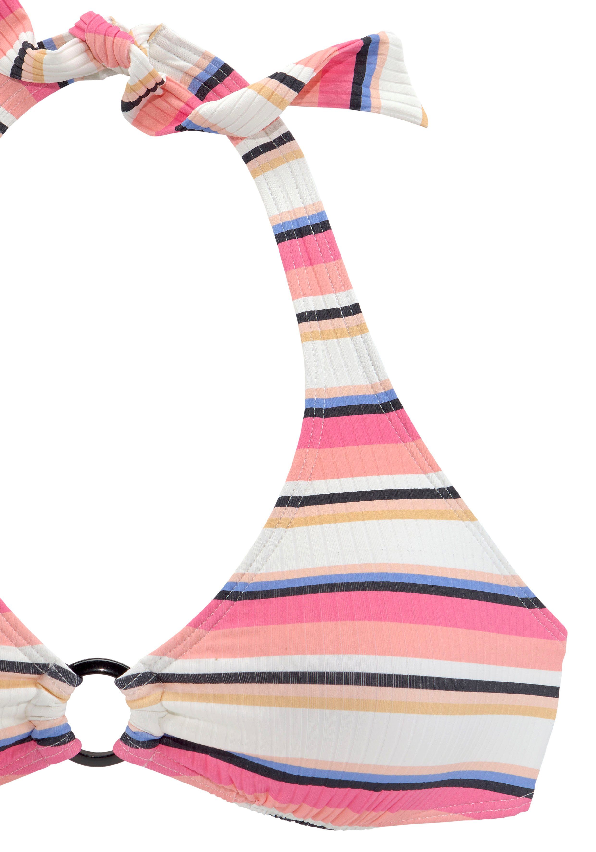 Venice Beach Triangelbikini met gestructureerde stof en sierring