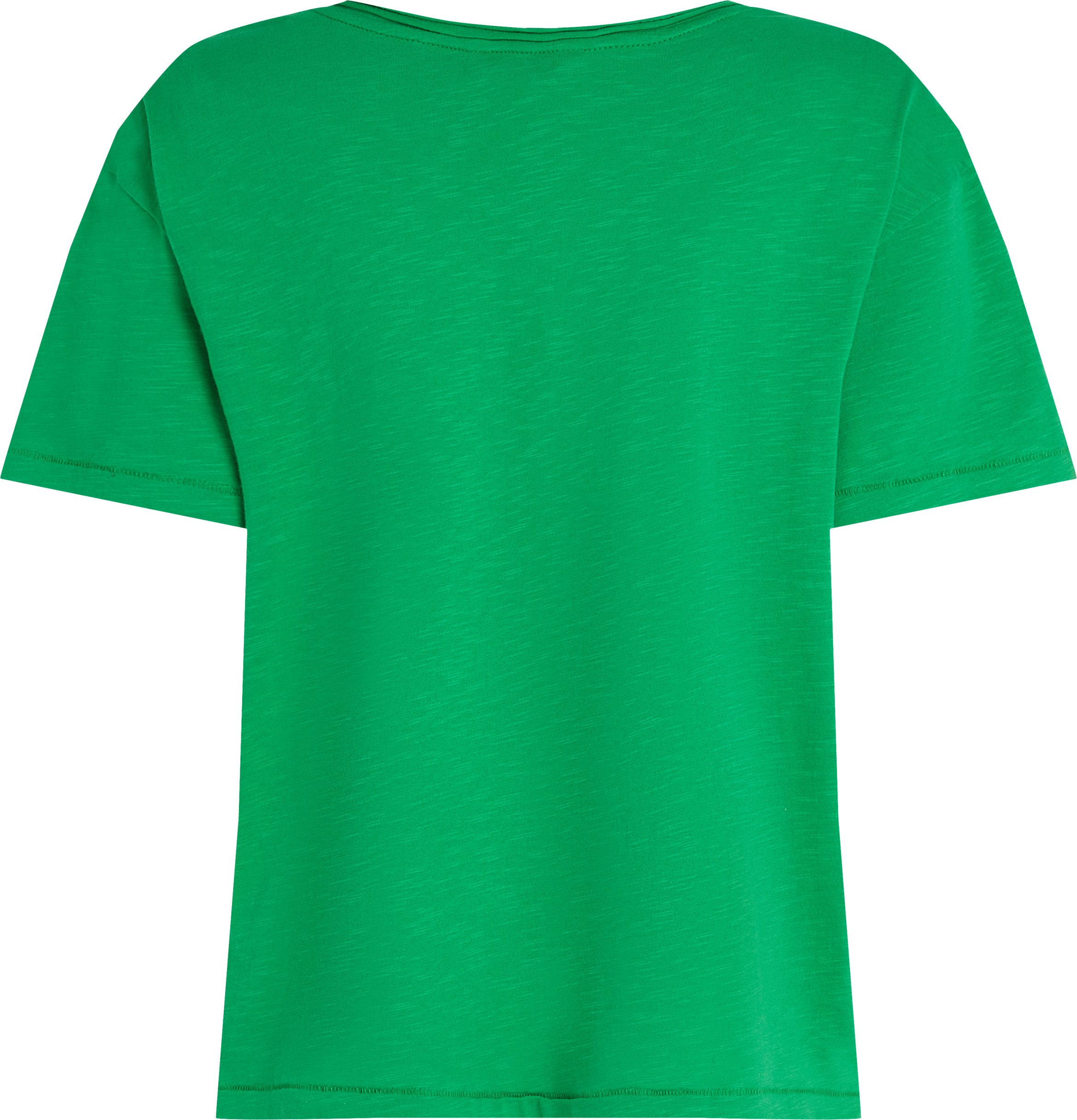 Tommy Hilfiger T-shirt SLUB CROP V-NK SS