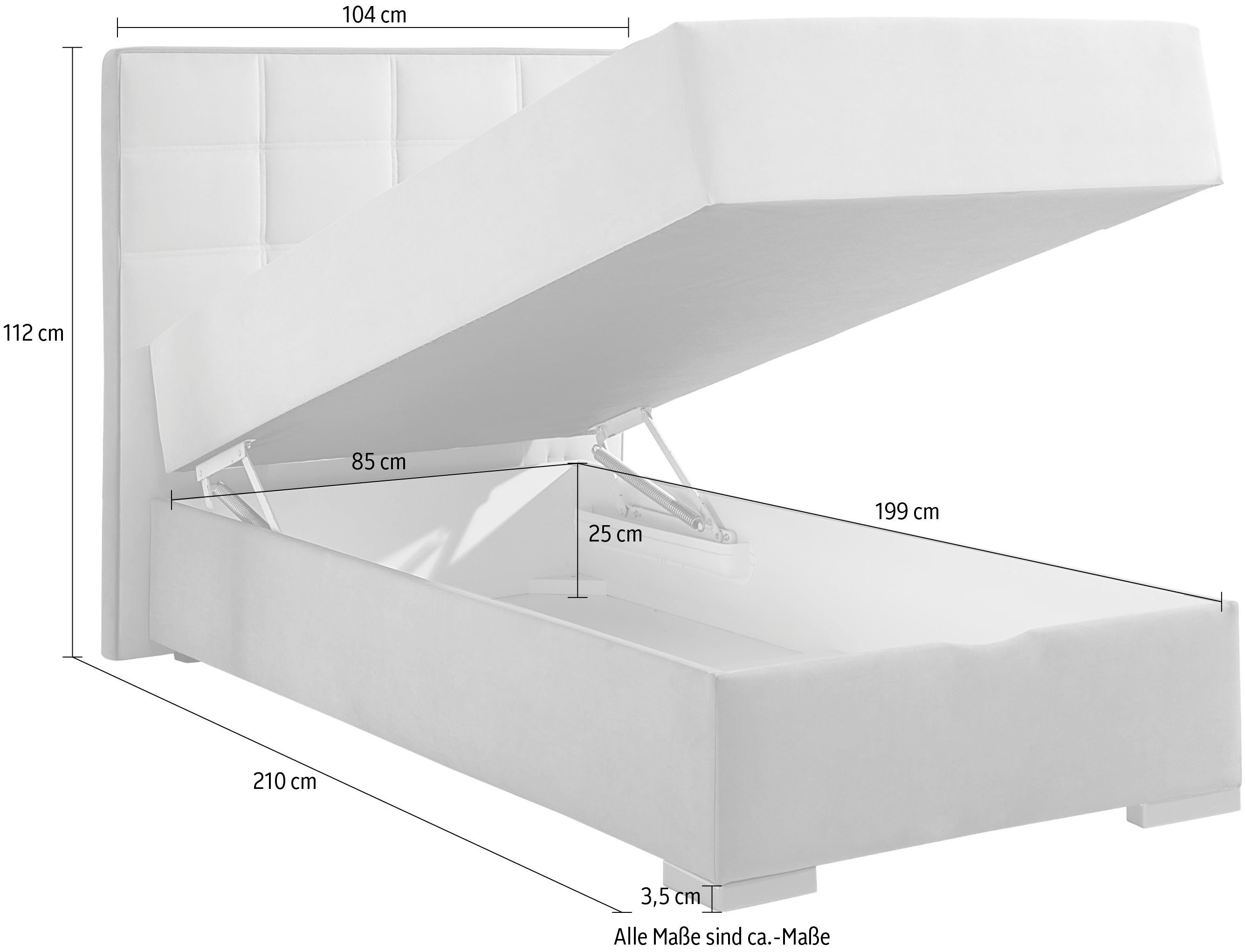 Maintal Boxspring met bedkist en topmatras