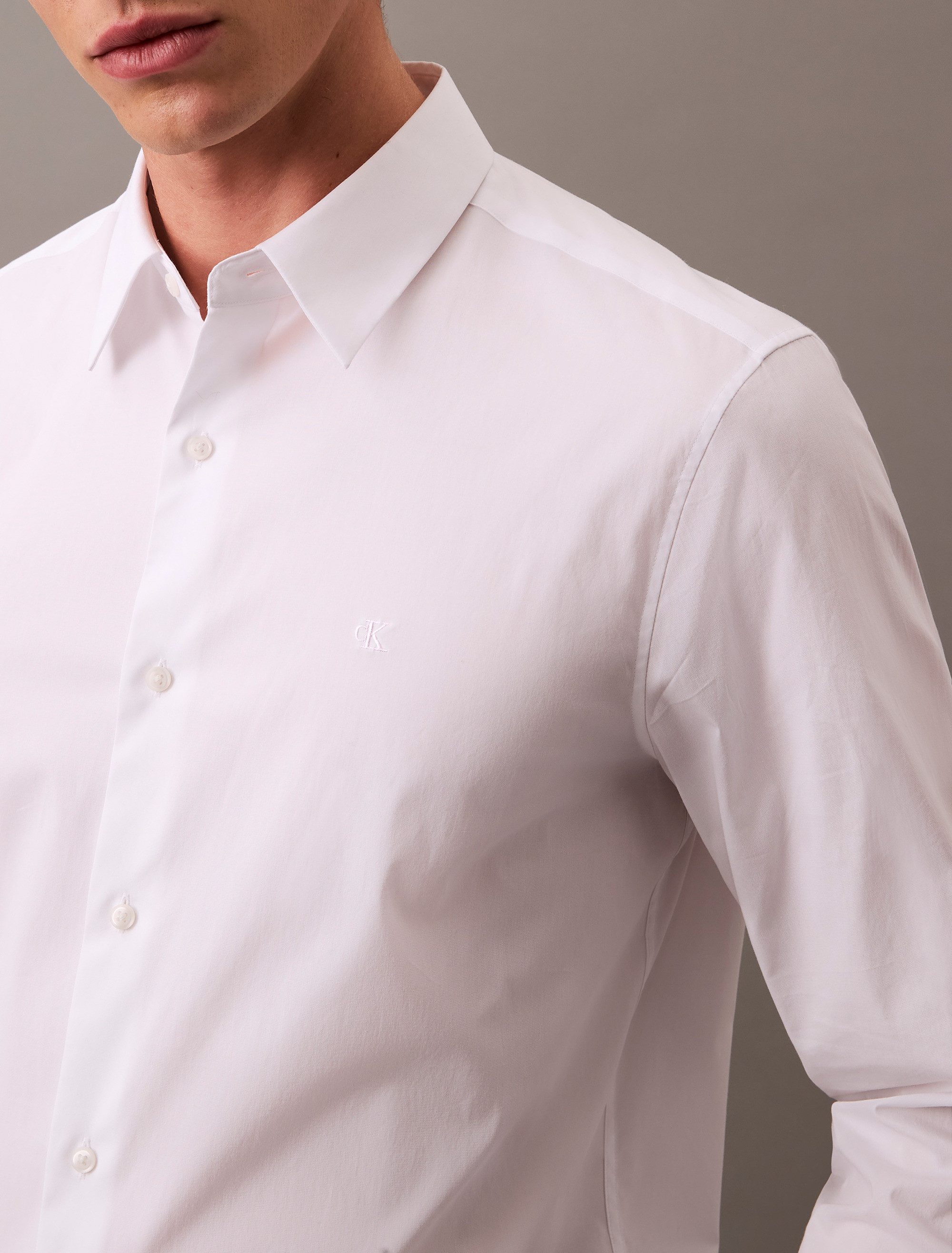 Calvin Klein Businessoverhemd LS SOLID STRETCH CLASSIC SHIRT