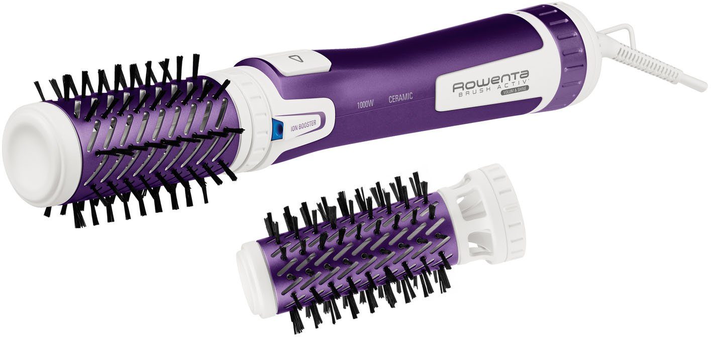 Rowenta Stylingborstel met warme lucht Brush Activ Volume & Shine, roterend, 2 borstelkoppen, Keramische coating, 3 snelheidsniveaus, koude stand, CF9530