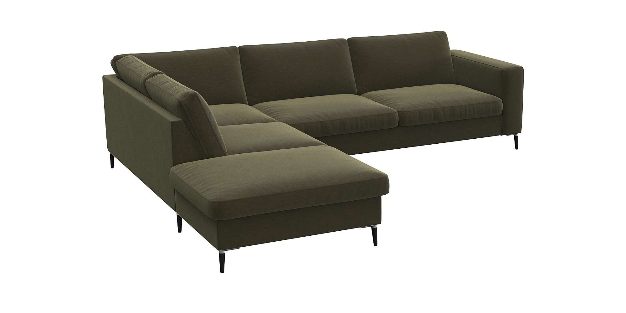 FLEXLUX Hoekbank Fiore, L-vorm, comfortabel en aangenaam door hoogwaardige zitopbouw