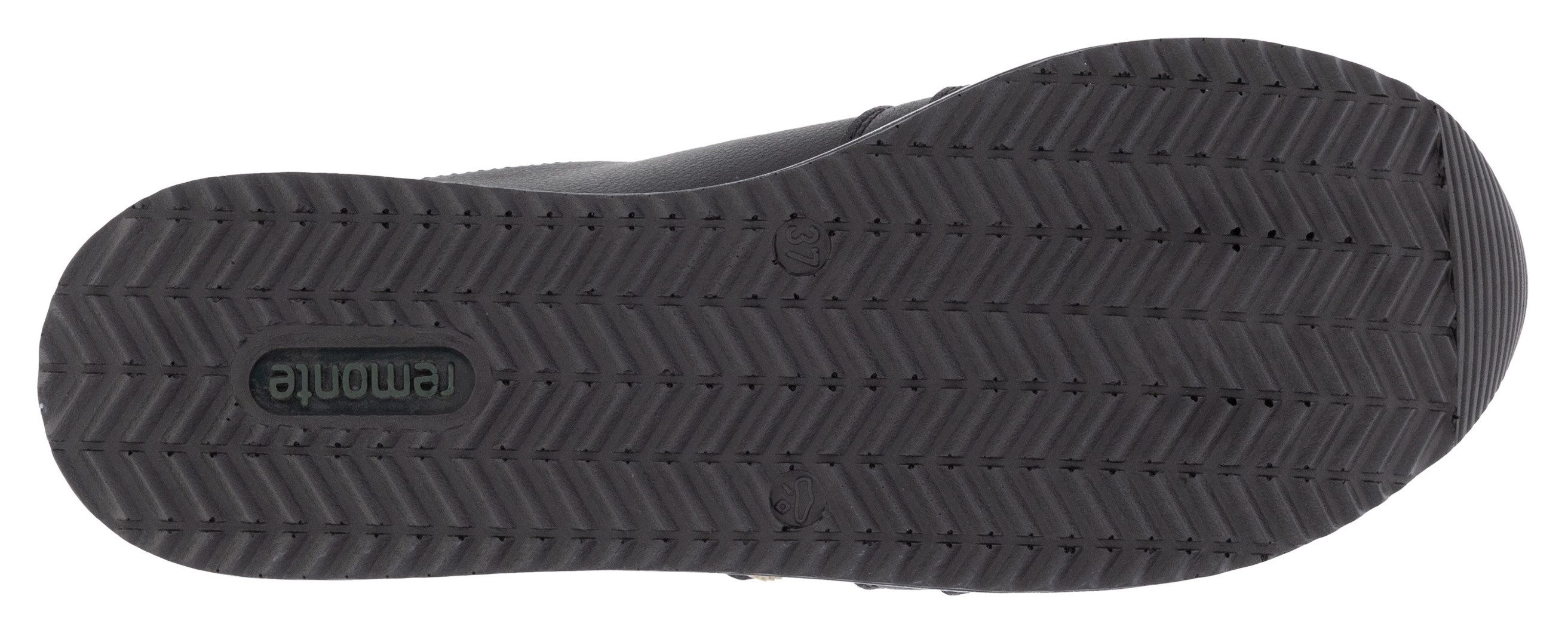 Remonte Plateausneakers , vrijetijdsschoen, lage schoen, veterschoen met zijrits