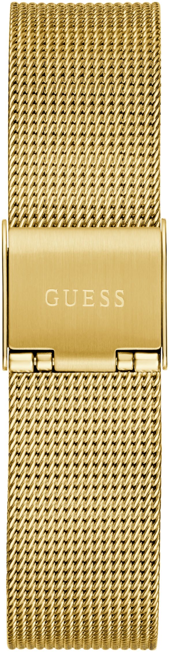 Guess Kwartshorloge GLITZ PLAQUE Horloge, dameshorloge, stalen band, mineraalglas, analoog