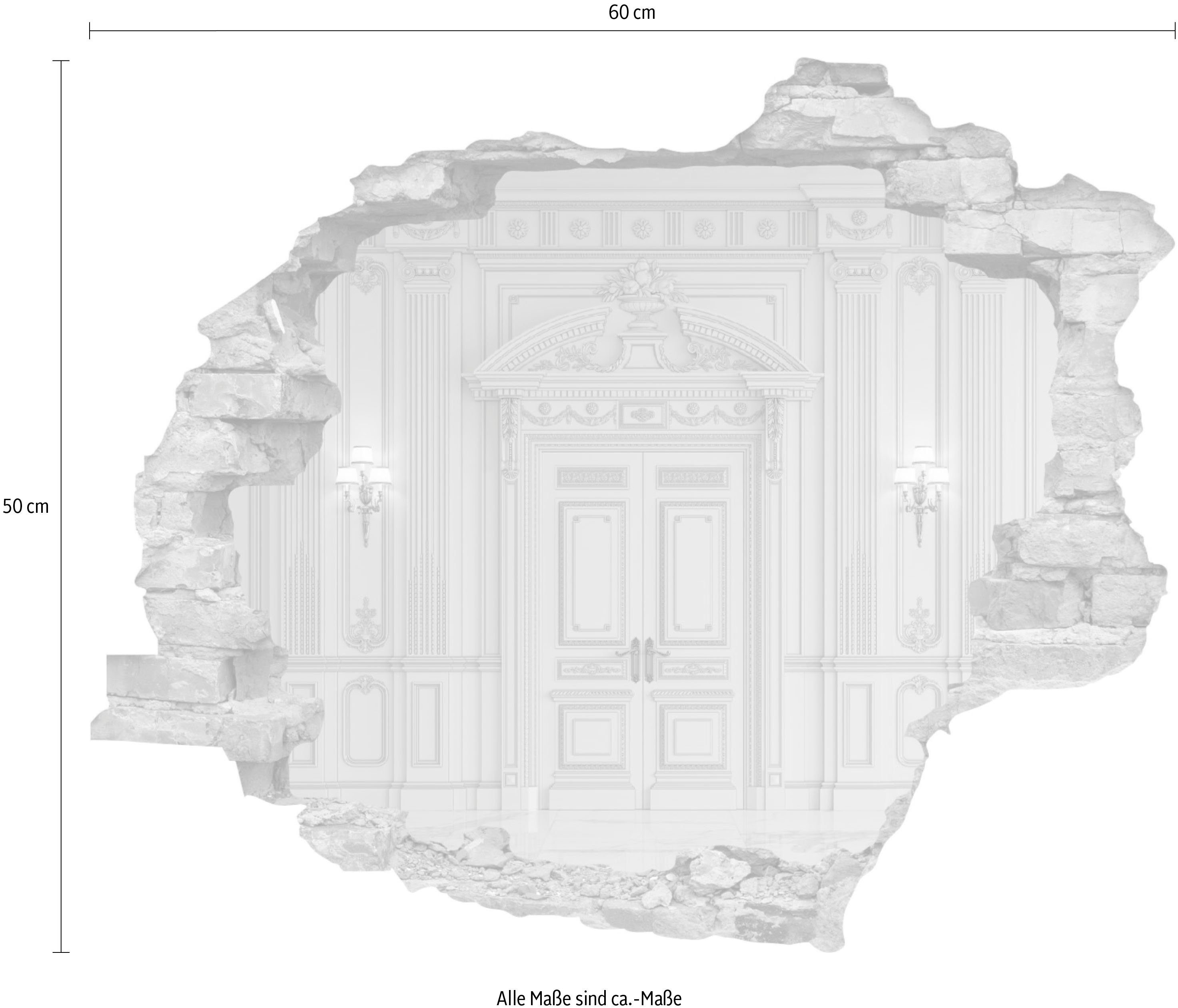 queence Wandfolie Deur Muursticker, muurdecoratie, zelfklevend, 3D, muurdurchbraak (1 stuk)
