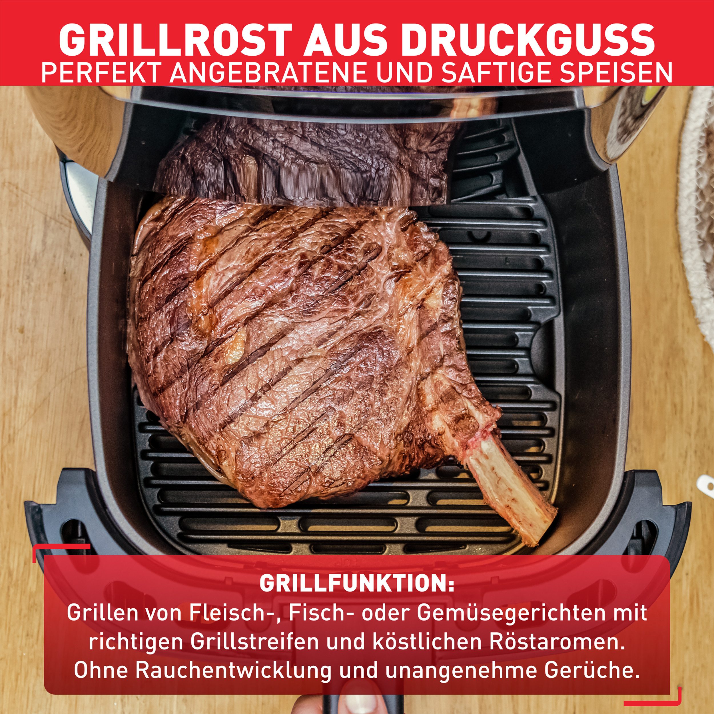 Tefal Airfryer Easy Fry & Grill XXL, 2-in-1 2 aparte zones, 6,5 l xxl-inhoud, ey8018