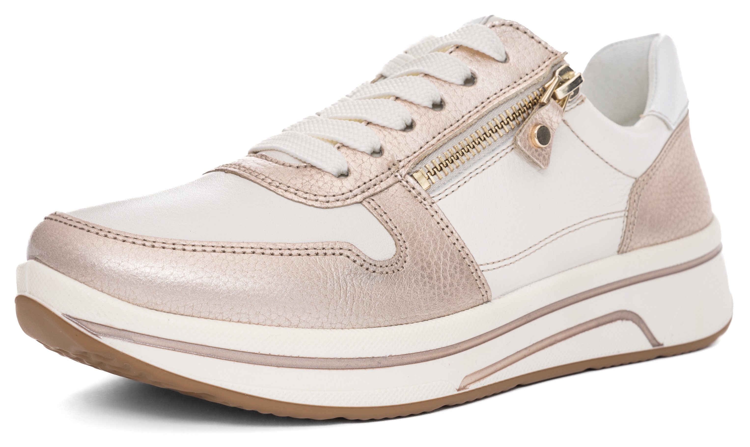Ara Sneakers met sleehak Sapporo , wig sneaker, veterschoen in comfortwijdte h (= zeer breed)