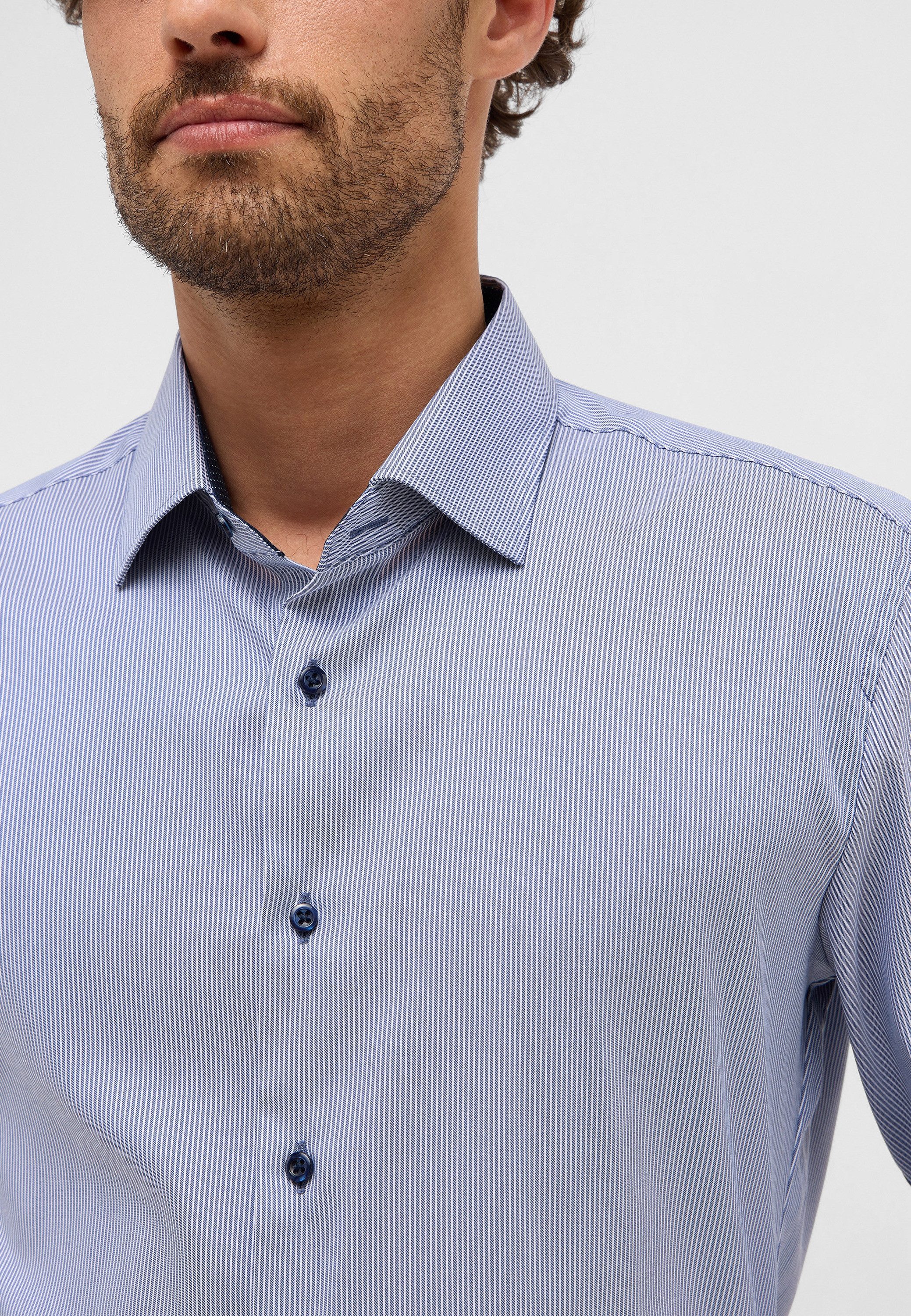 Eterna Overhemd met lange mouwen Slim fit EASY IRON (gemakkelijk te strijken)