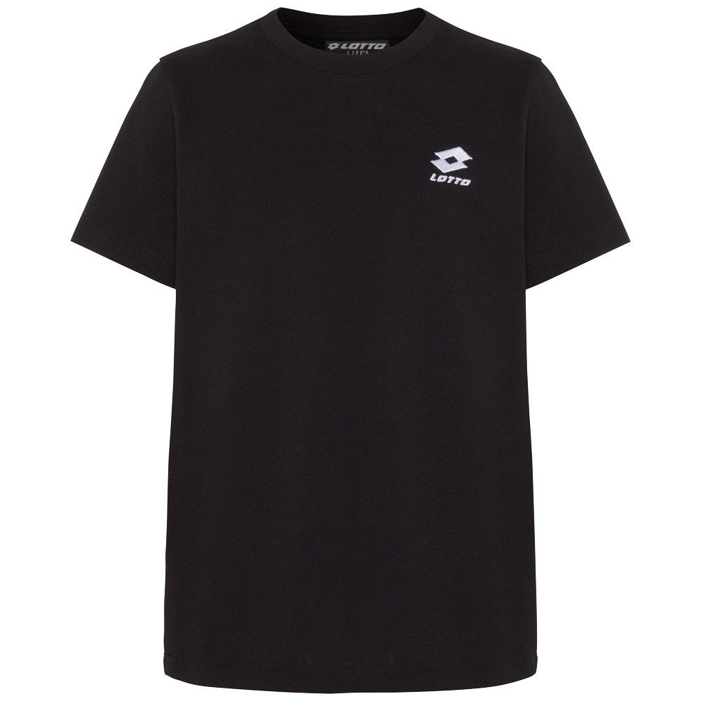 lotto T-shirt met klein logoborduursel jongens shirts maat 158/164 zwart