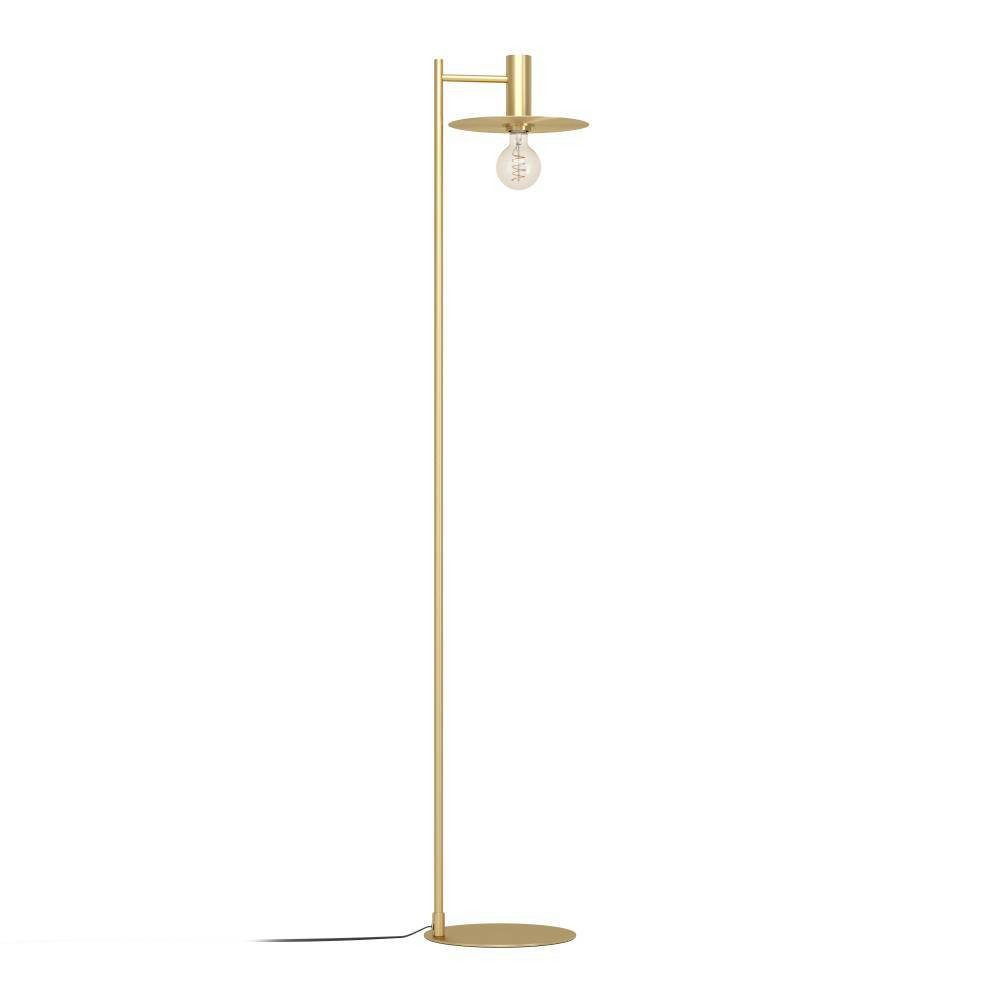 EGLO Staande lamp ESCANDELL Vloerlamp, metaal in geborsteld messing, lamp met E27, 156 cm (1 stuk)