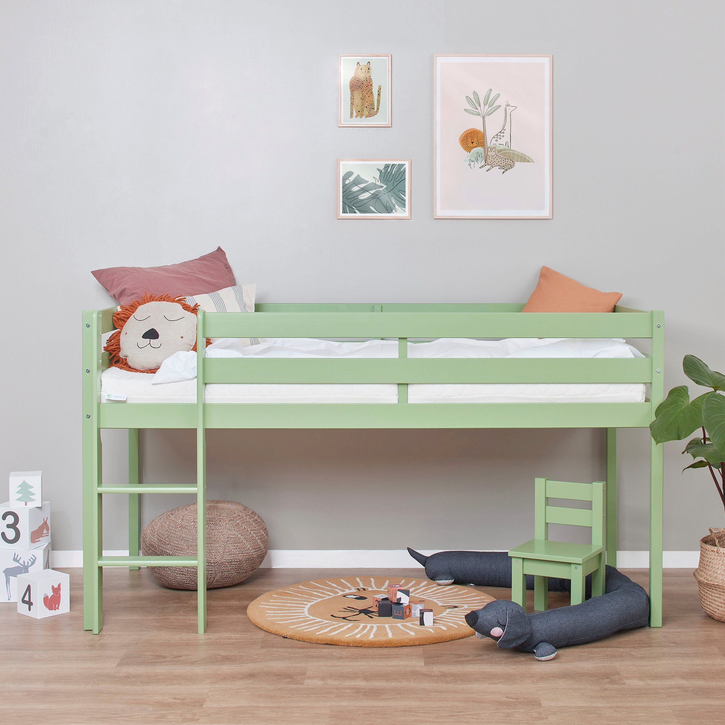 Hoppekids Speelbed ECO COMFORT, hoogslaper, deelbaar in 2 eenpersoonsbedden