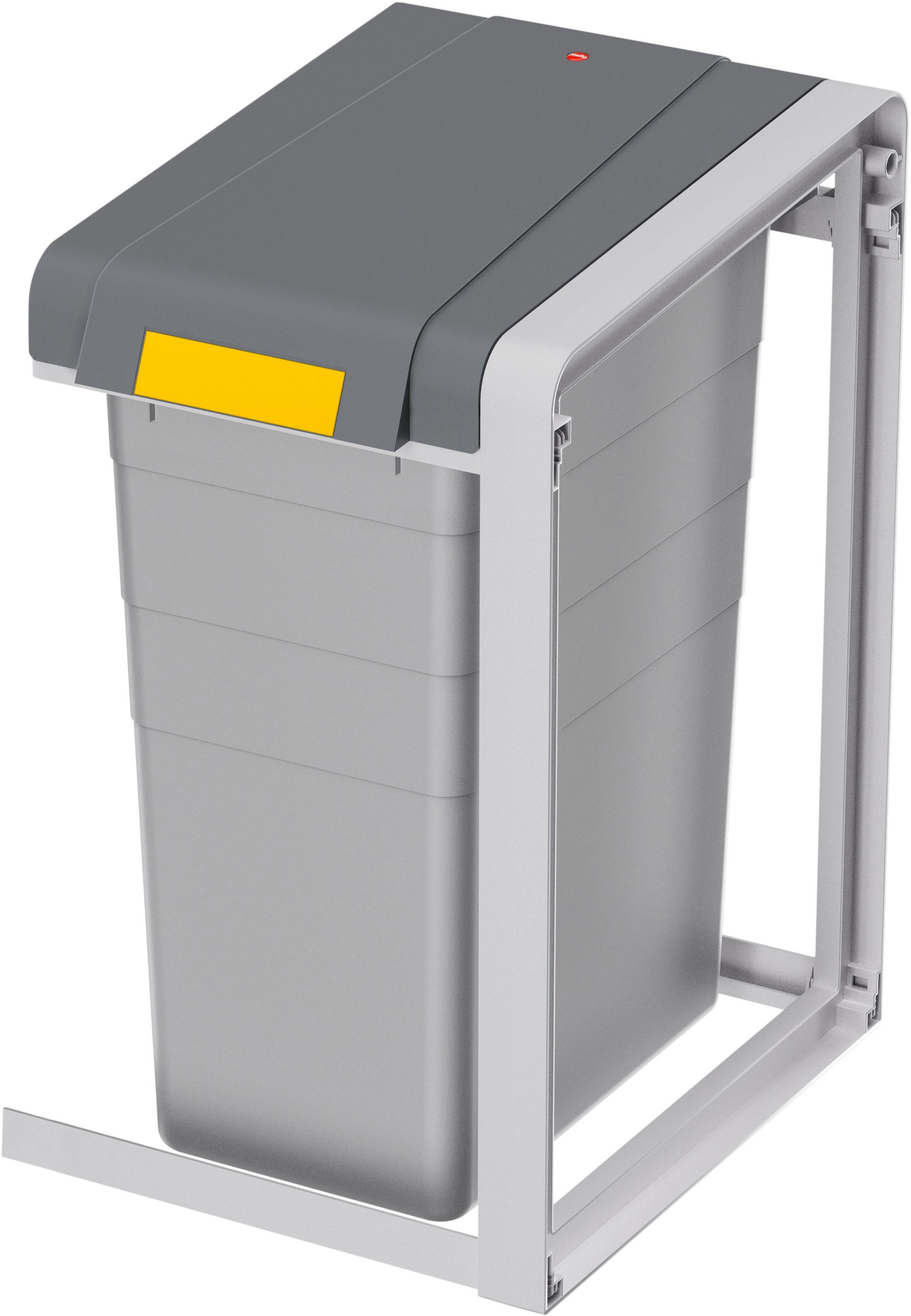Hailo Afvalscheidsysteem ProfiLine Öko XL 38 liter, grijs, kunststof binnenemmer (1 stuk)