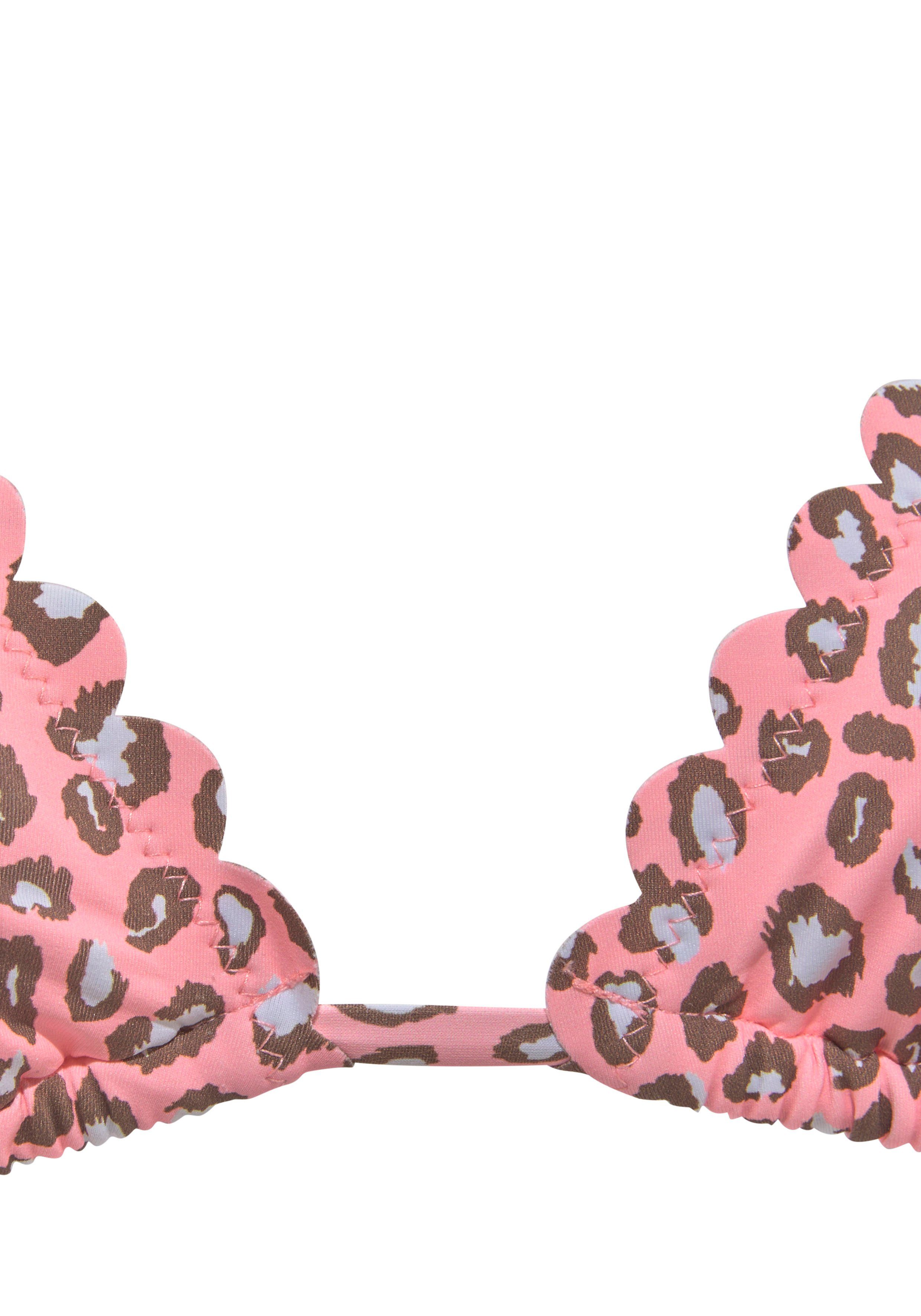 Lascana Triangel-bikinitop Mae kleurrijke dierenprint, uitneembare cups