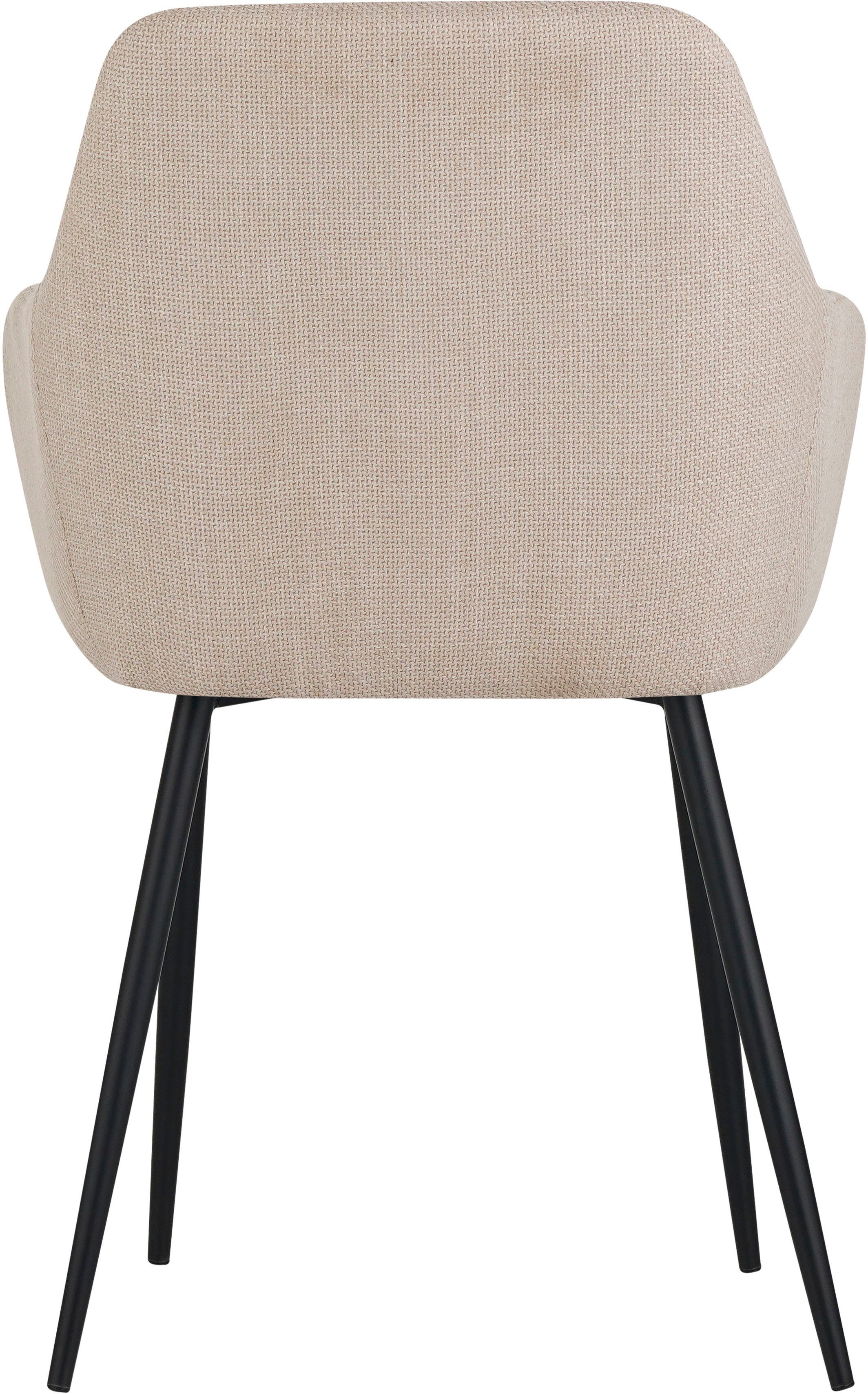 HELA Eetkamerstoel Hanna Schaalstoel, armleuningstoel, bekleding geweven stof (set, 2 stuks)