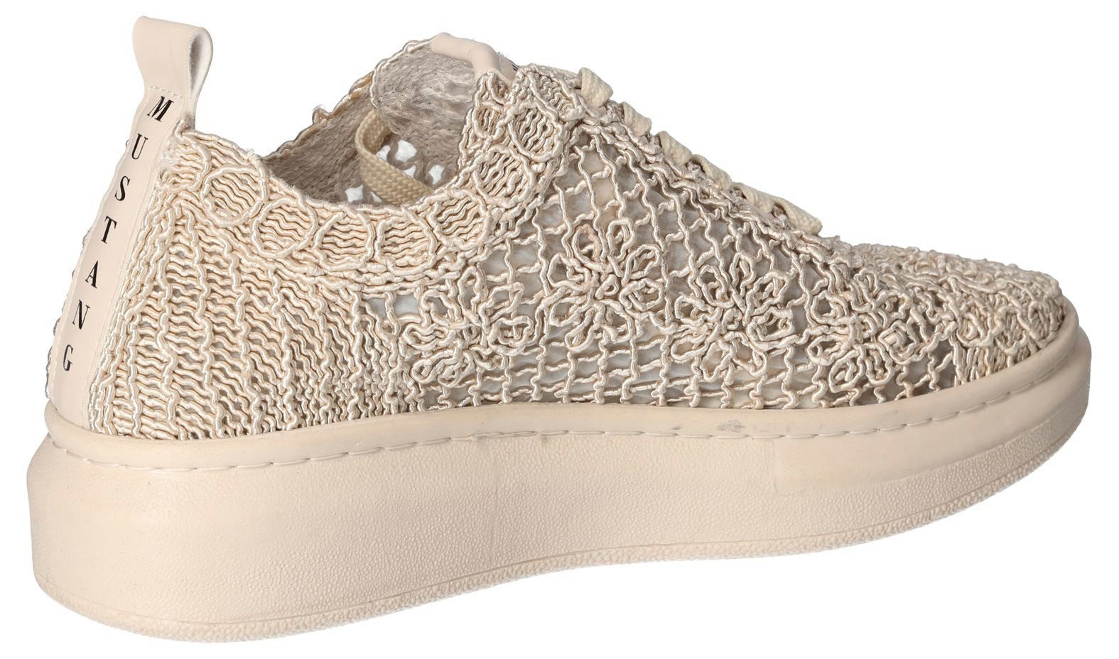 Mustang Shoes Sneakers , plateausneaker, veterschoen met sleehak