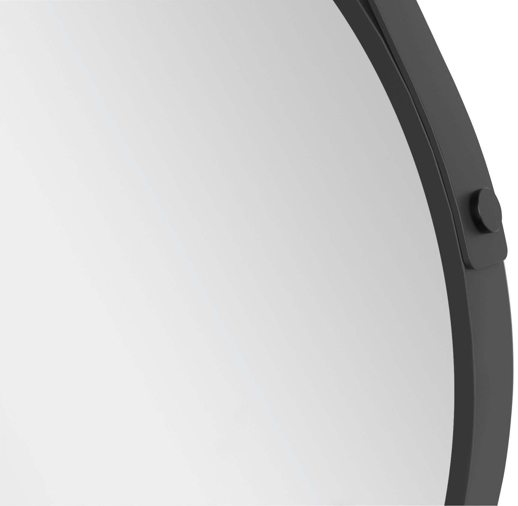 Talos Badspiegel Black Stijl Diameter: 50 cm, matzwart gelakt