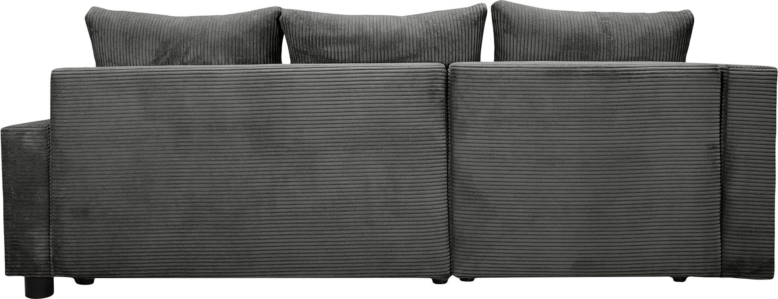COLLECTION AB Hoekbank Parma L-vorm met slaapfunctie en bedlade, inclusief kussens, bonell-federkern
