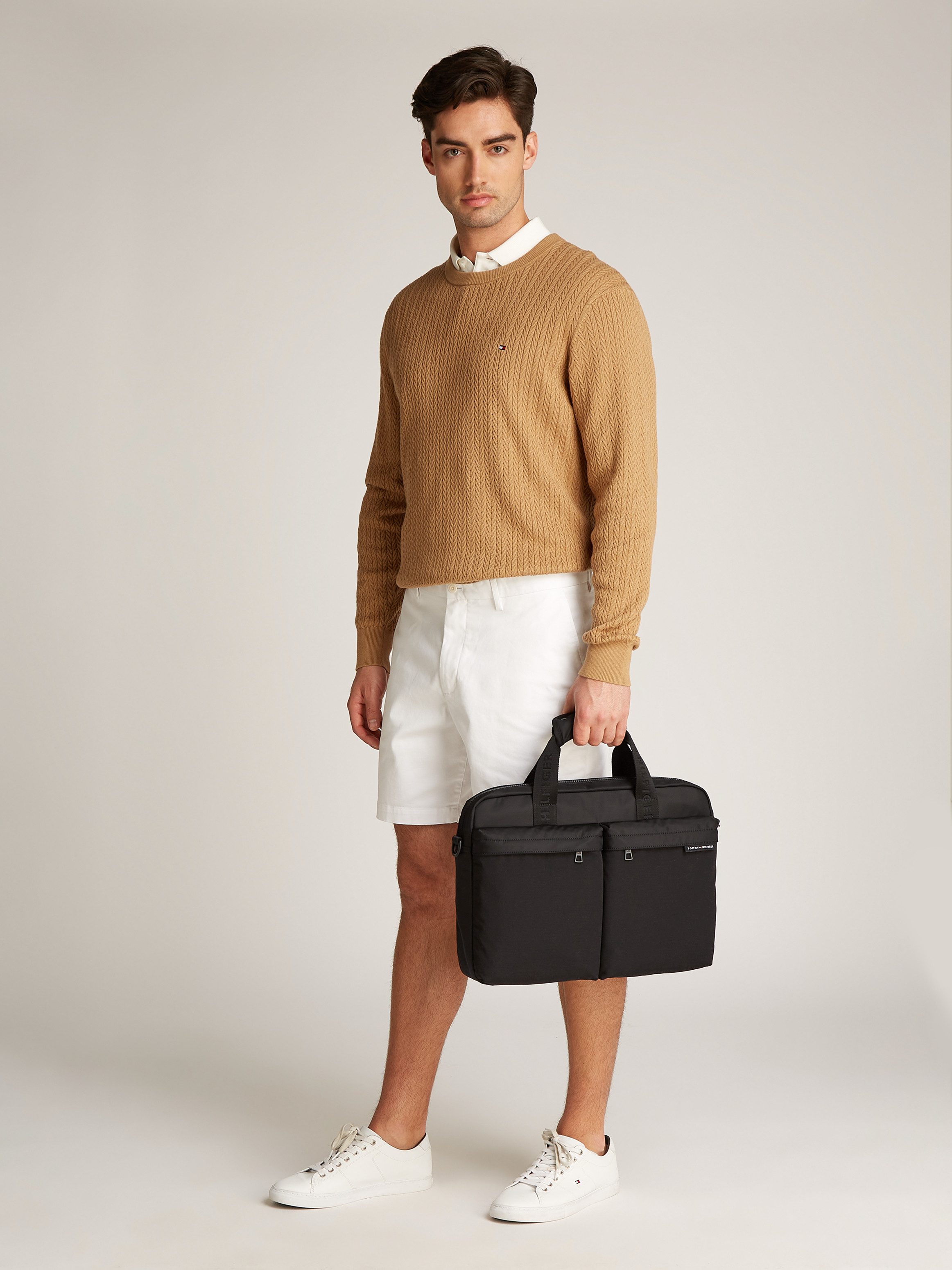 Tommy Hilfiger Laptoptas TH ELEMENT REPREVE COMPUTER BAG , heren messenger bag, handtas, schoudertas met rits