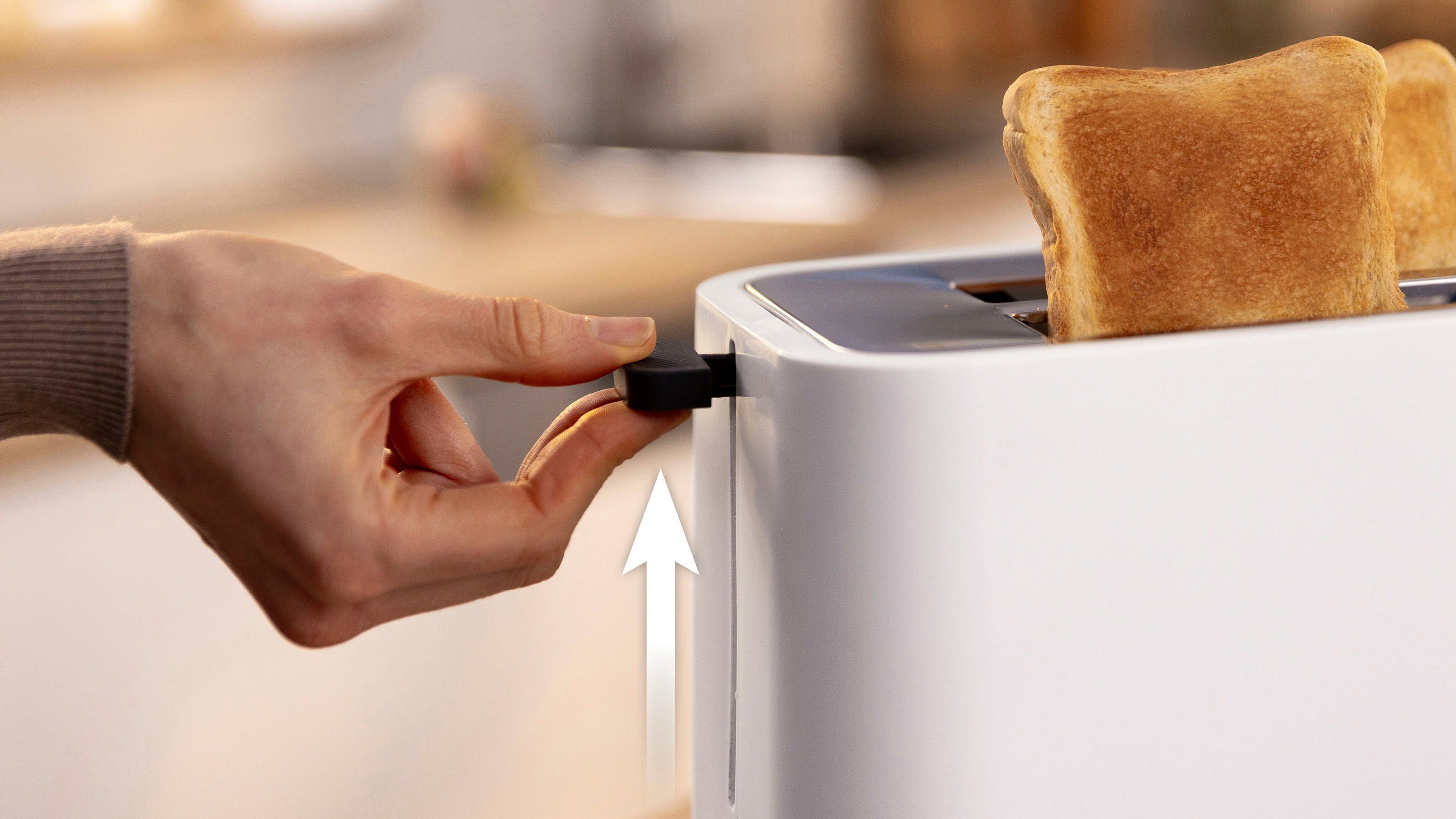 BOSCH Toaster MyMoment TAT3M121 afneembare opzet voor broodjes, ontdooi-functie, brood centreren, auto off