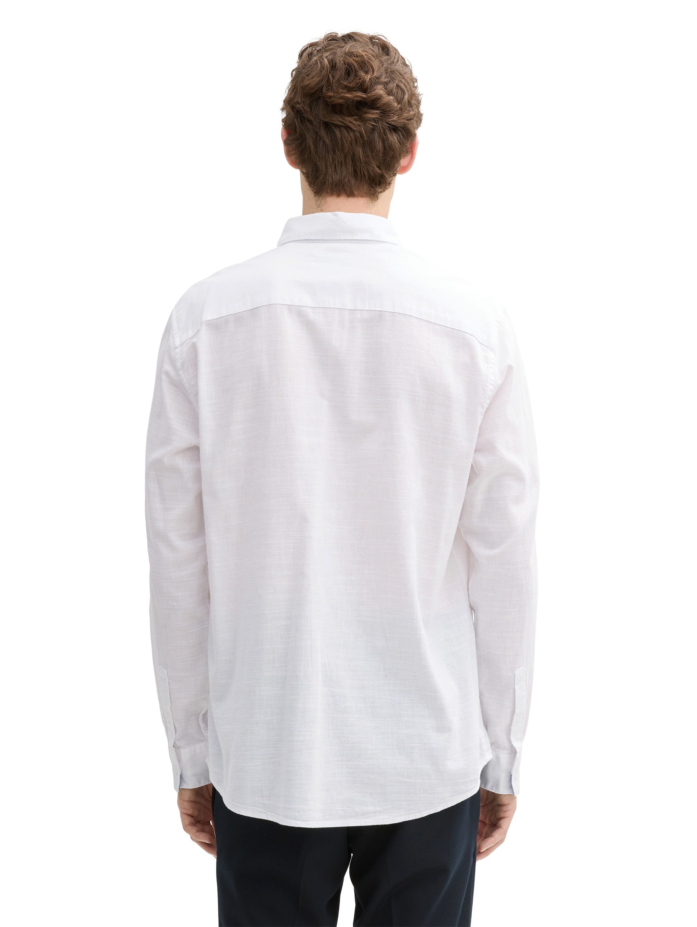 Tom Tailor Overhemd met lange mouwen met geborduurd logo