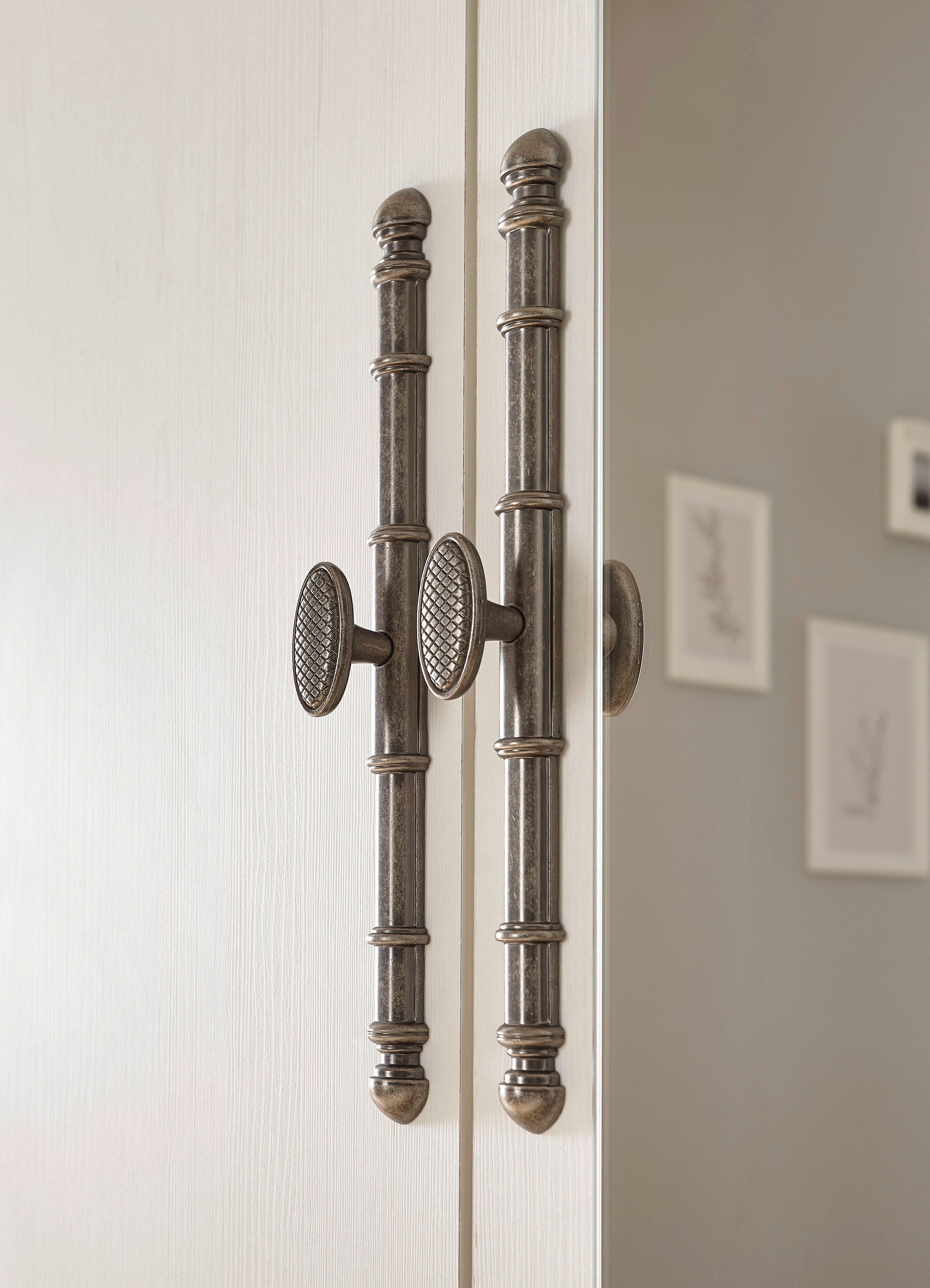 Home affaire Kledingkast WESTMINSTER linn kast in 2 kleuren, landelijke kast met metalen grepen